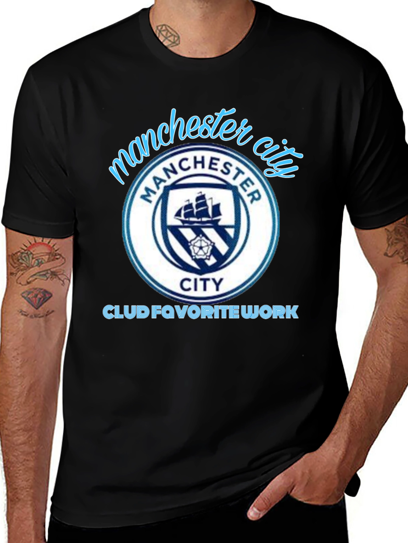 Manchester City Black T-Shirt - Club Fan Apparel