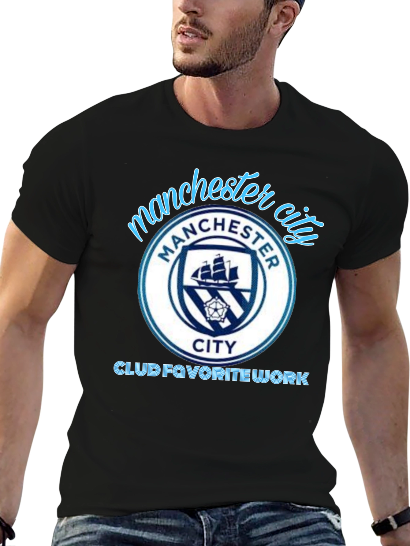 Manchester City Black T-Shirt - Club Fan Apparel