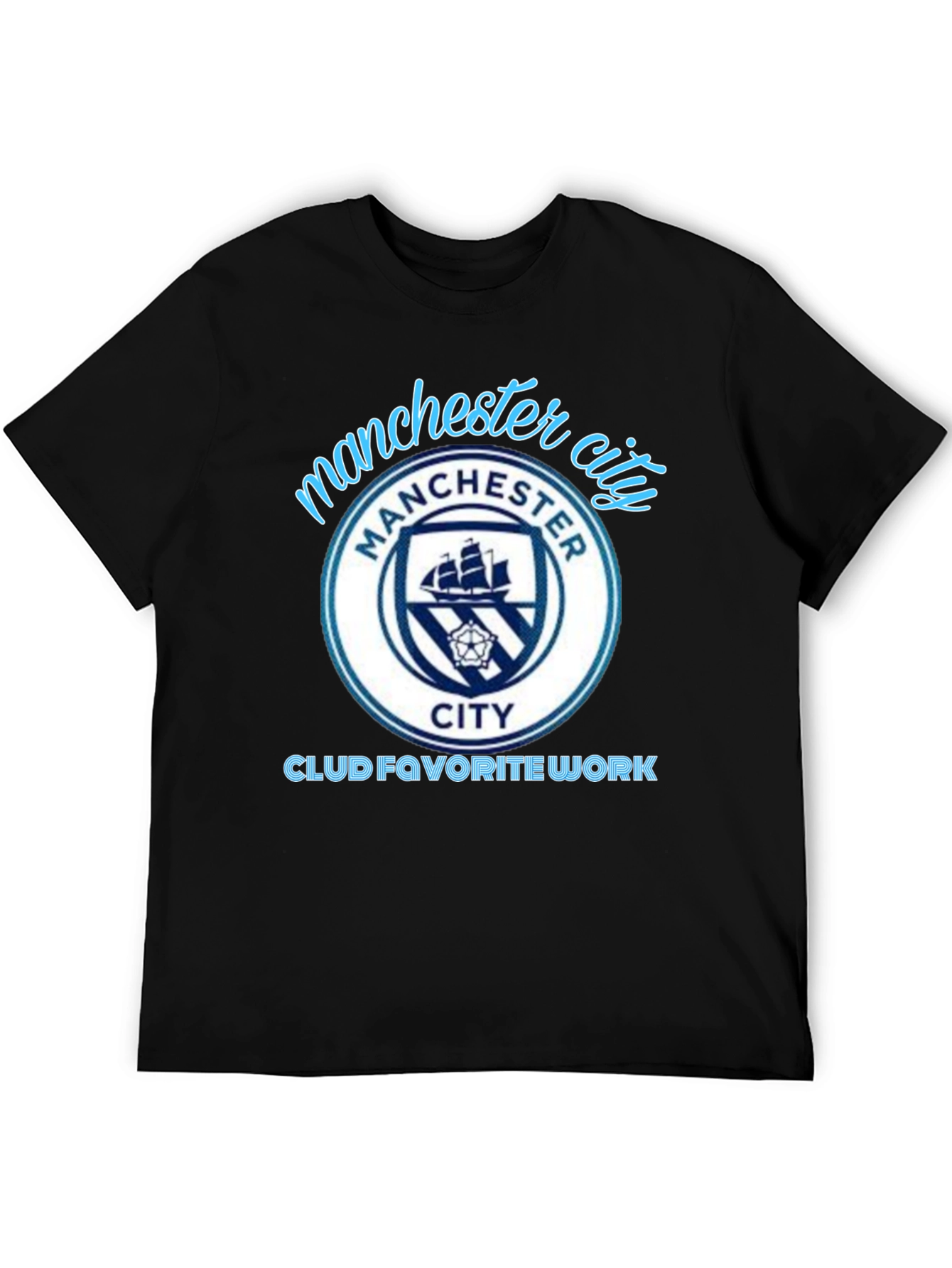 Manchester City Black T-Shirt - Club Fan Apparel