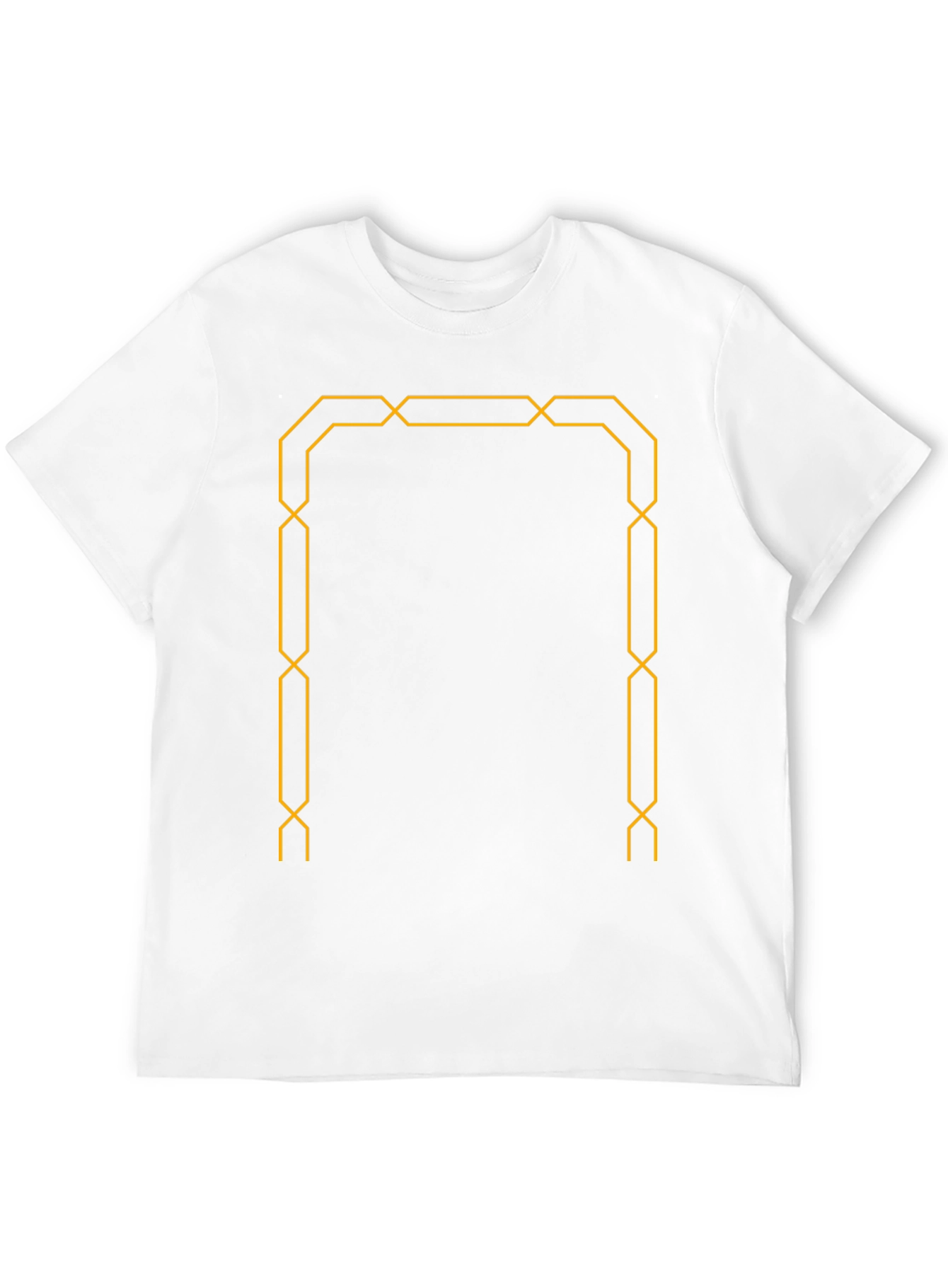 Modern Geometric Graphic Tee - Black