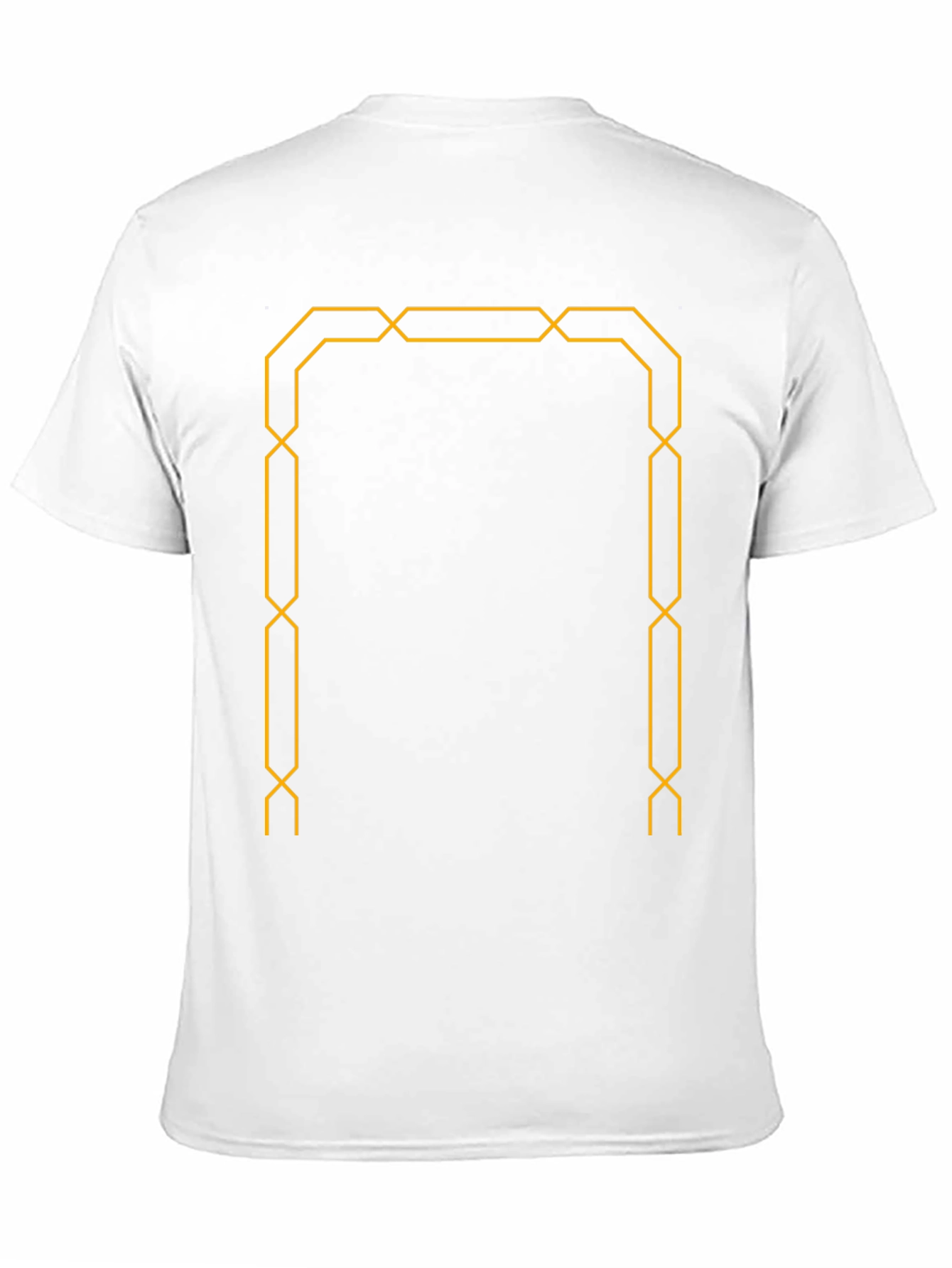 Modern Geometric Graphic Tee - Black