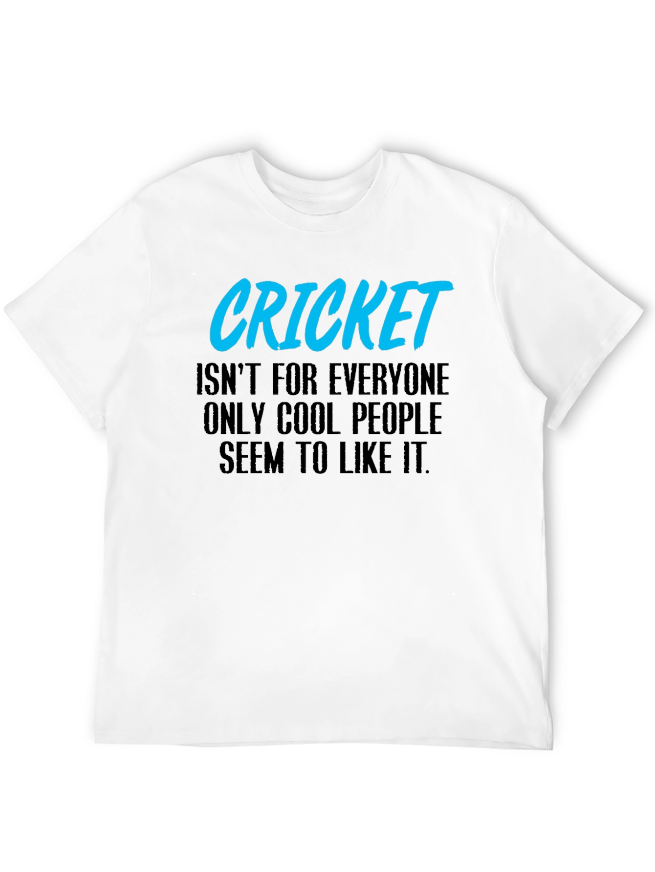 Cool Cricket Fan Black Graphic T-Shirt