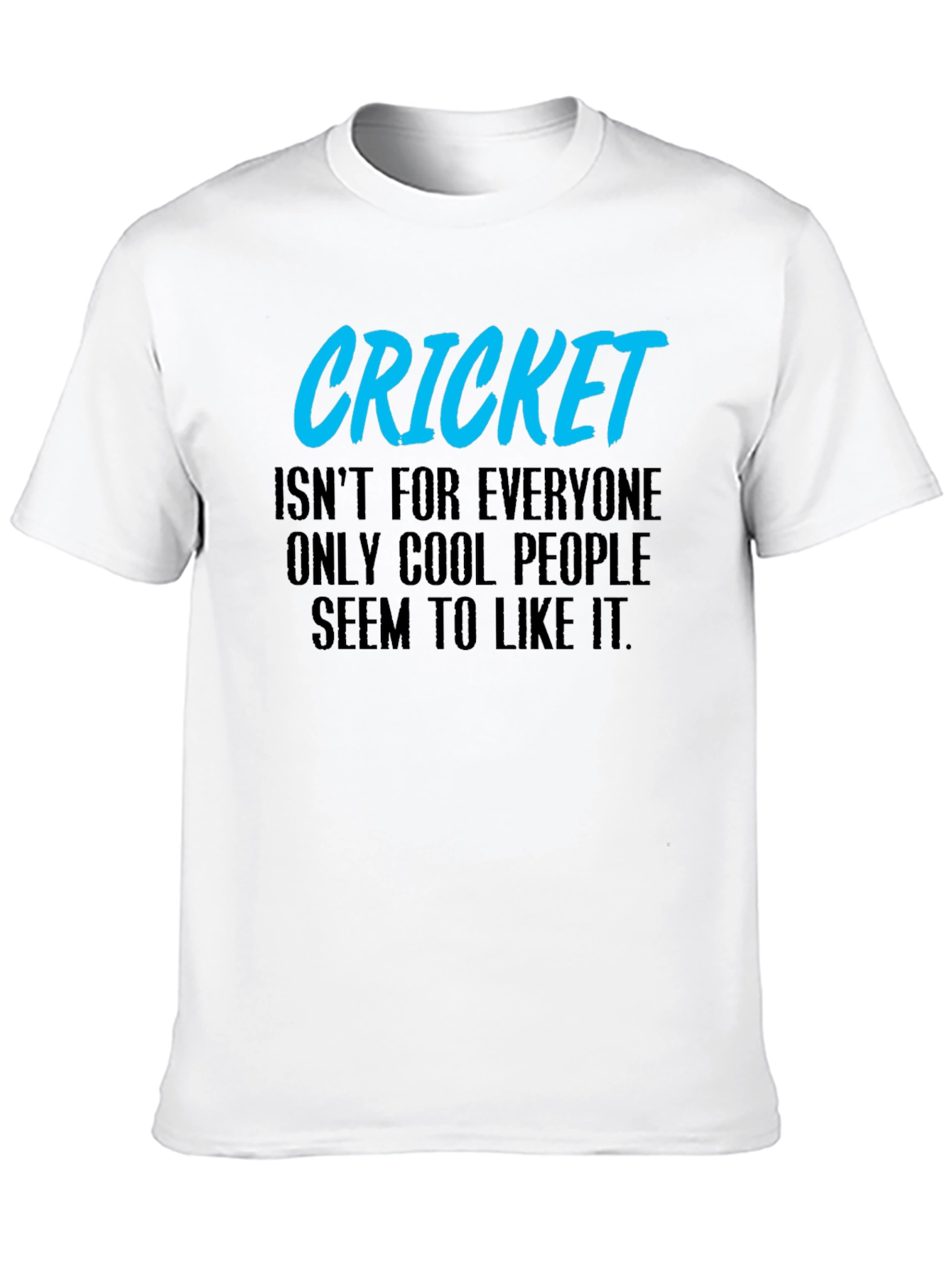 Cool Cricket Fan Black Graphic T-Shirt