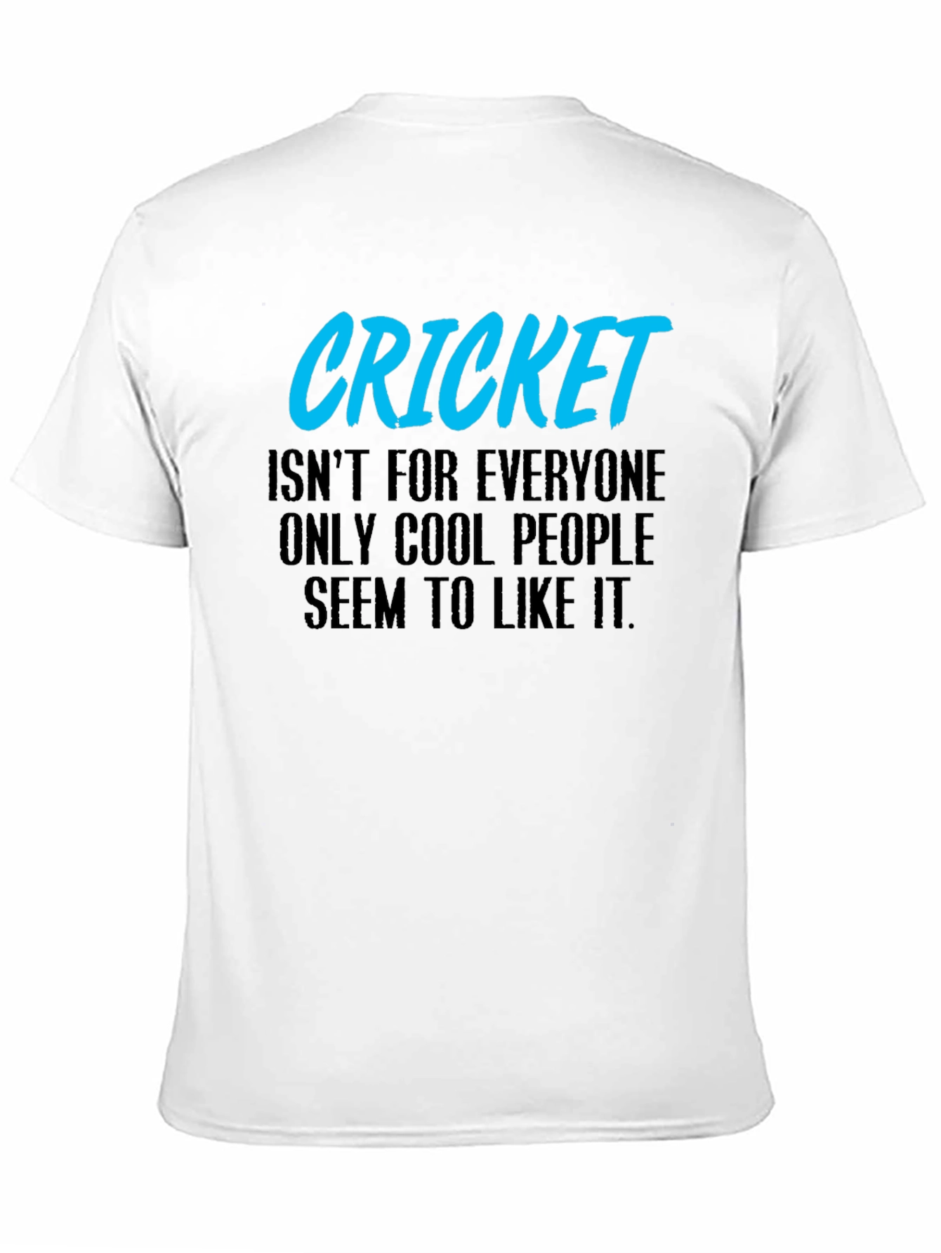 Cool Cricket Fan Black Graphic T-Shirt