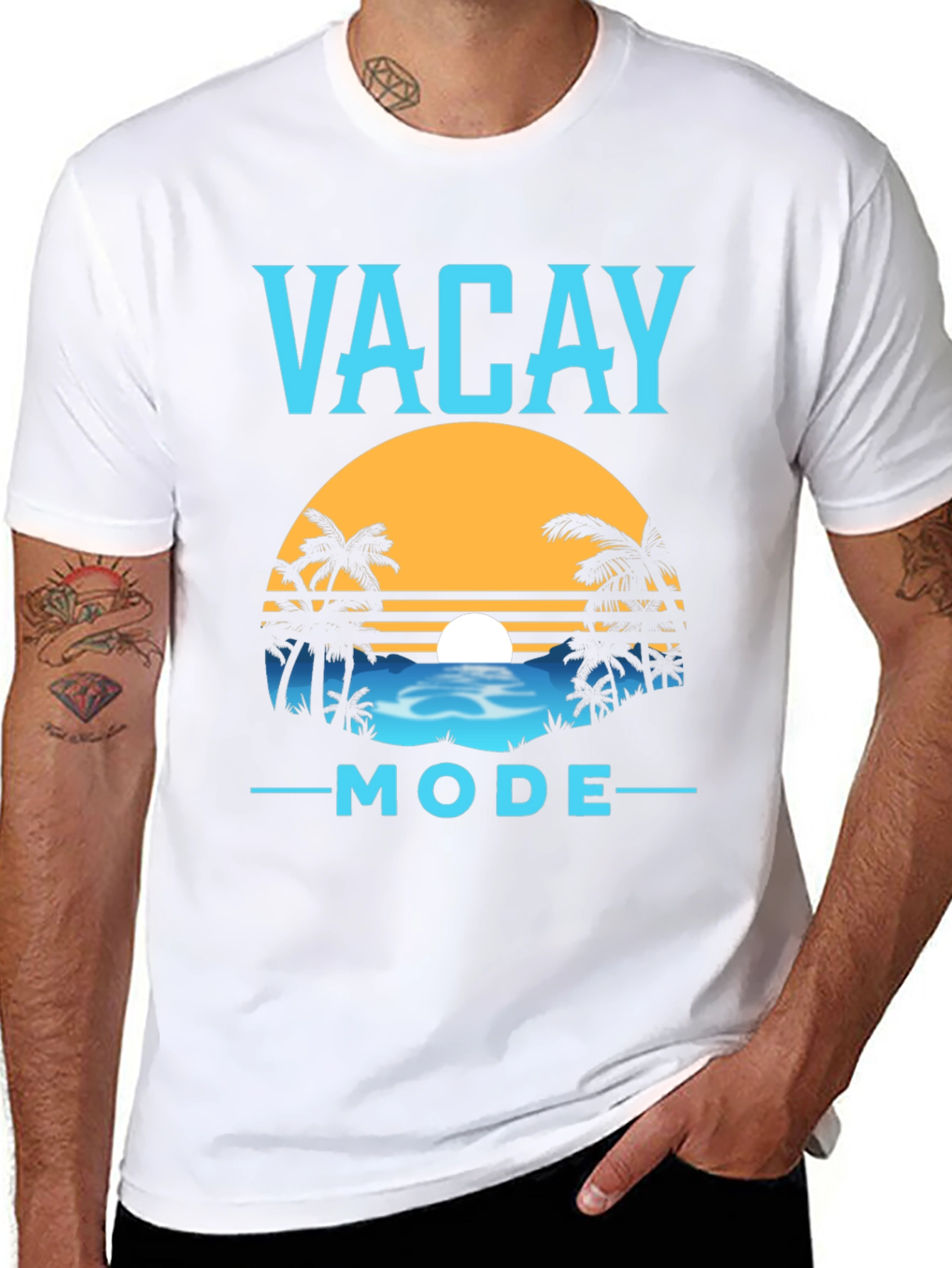 Vacay Mode Graphic Tee - Black Summer Vacation T-Shirt