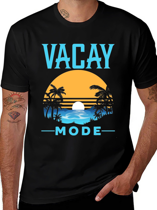 Vacay Mode Graphic Tee - Black Summer Vacation T-Shirt