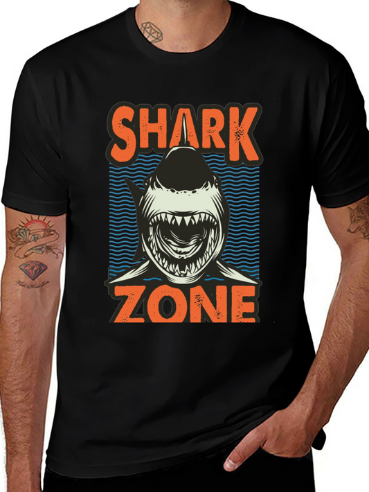 Shark Zone Graphic T-Shirt - Casual Style