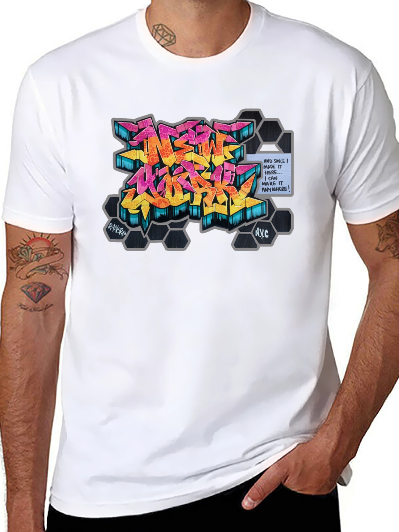 Urban Graffiti Art Graphic Tee - NYC Style