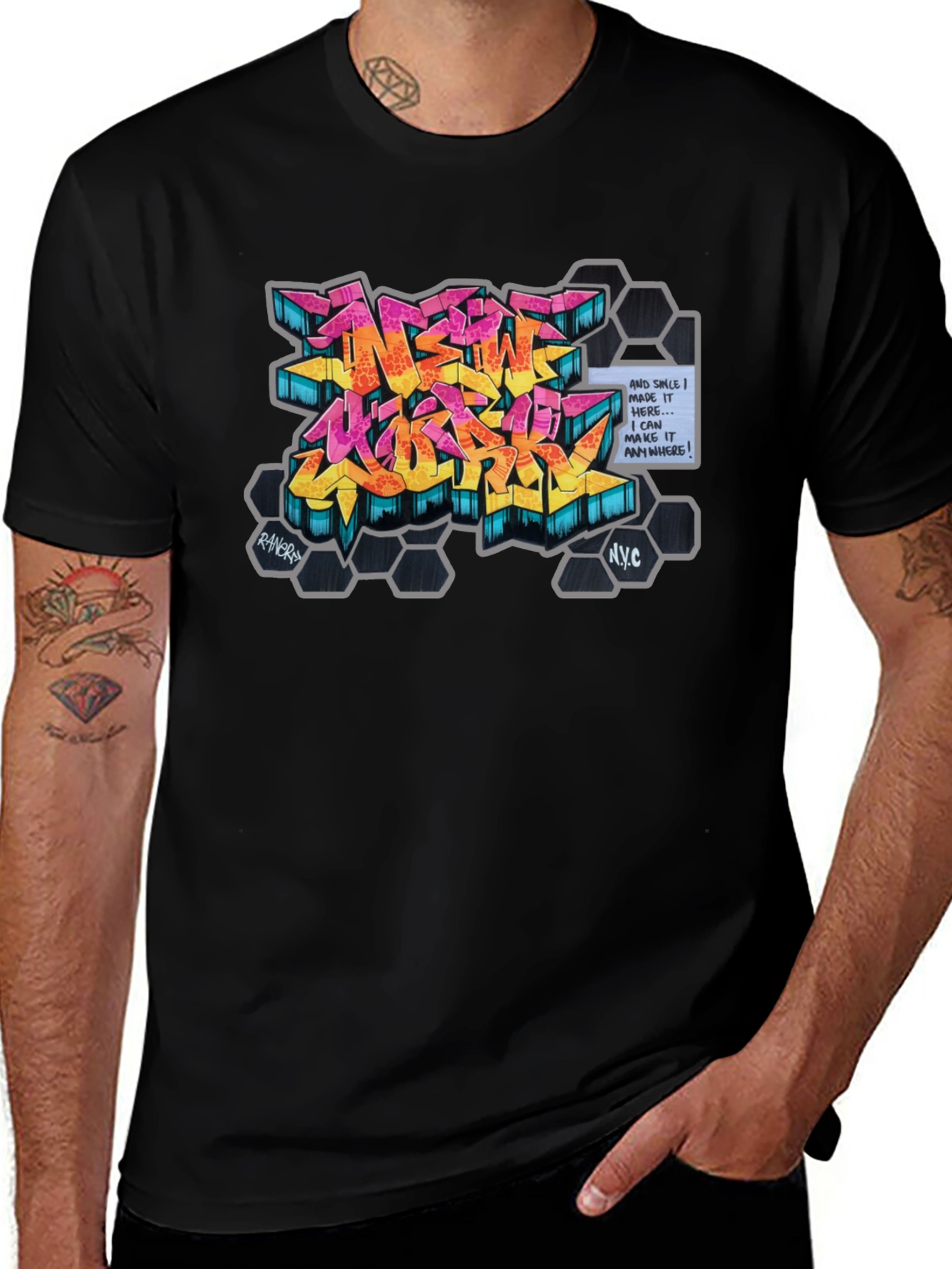 Urban Graffiti Art Graphic Tee - NYC Style