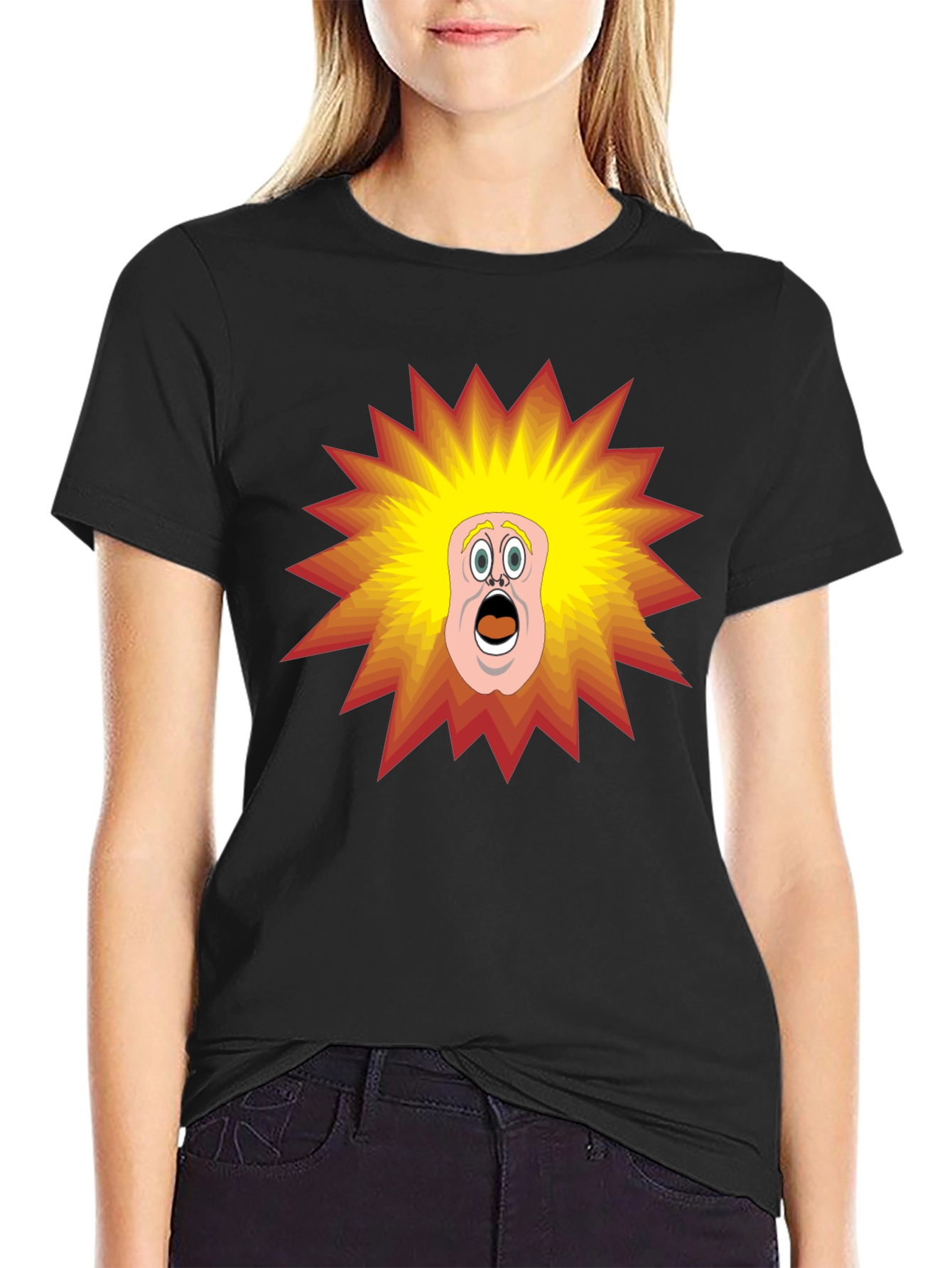 Cartoon Shock T-Shirt - Black Tee
