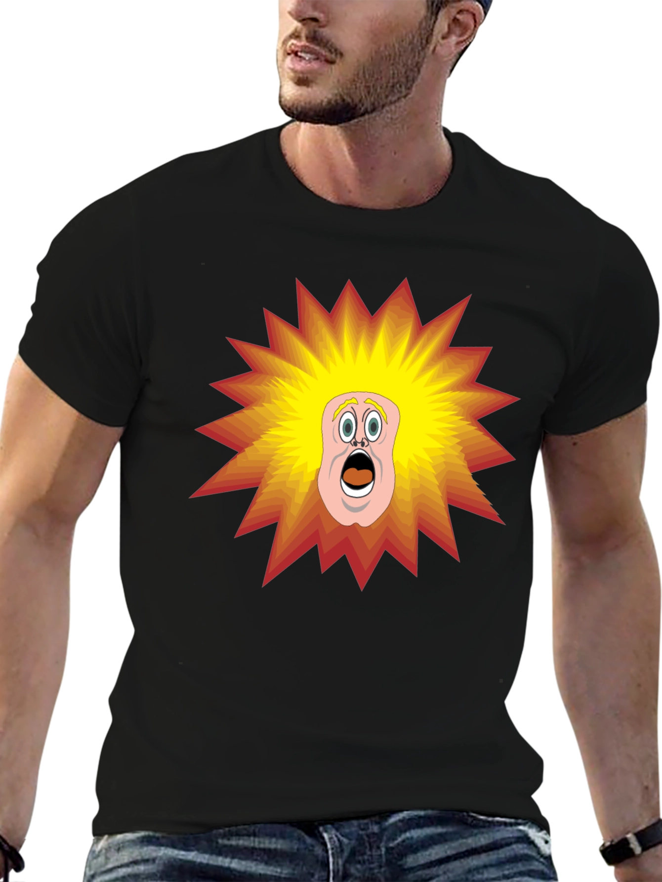 Cartoon Shock T-Shirt - Black Tee