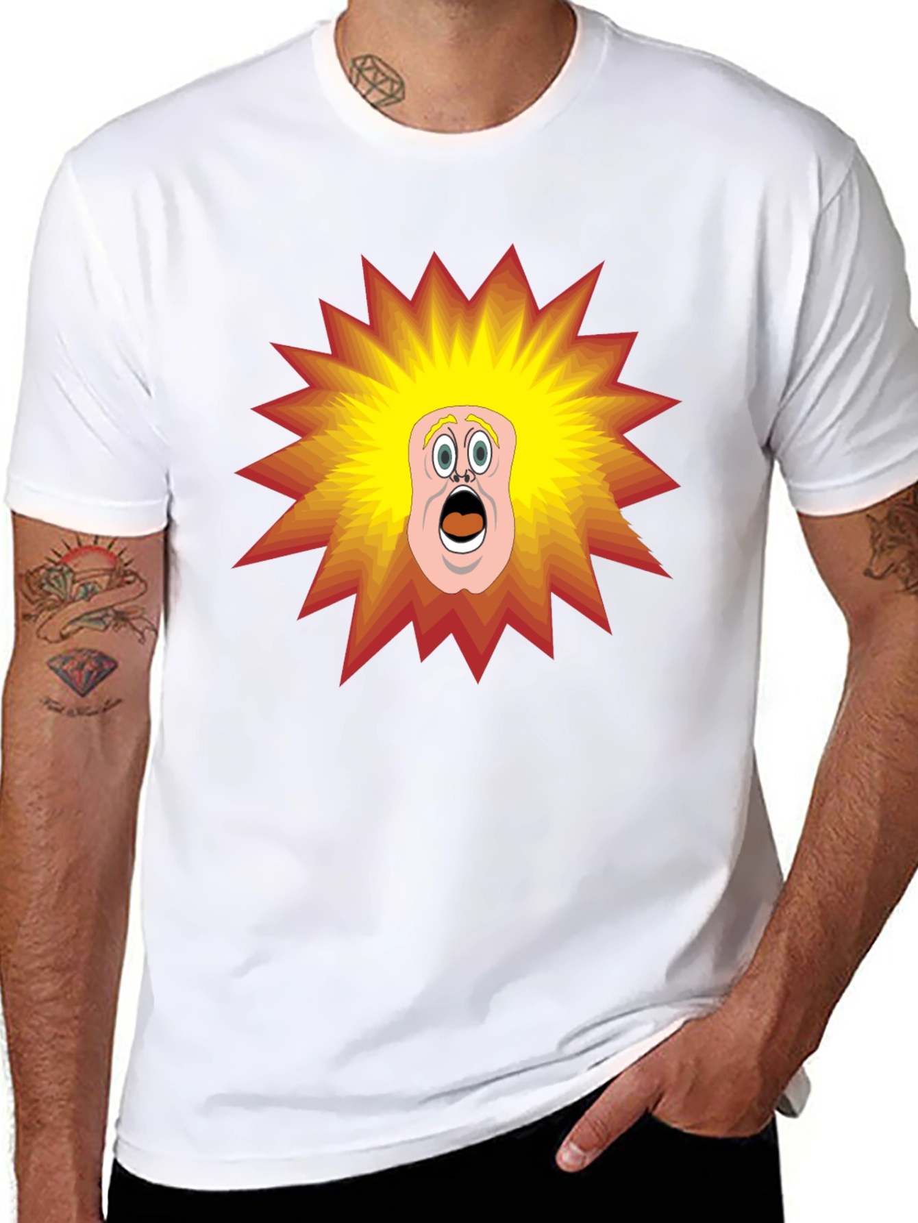 Cartoon Shock T-Shirt - Black Tee