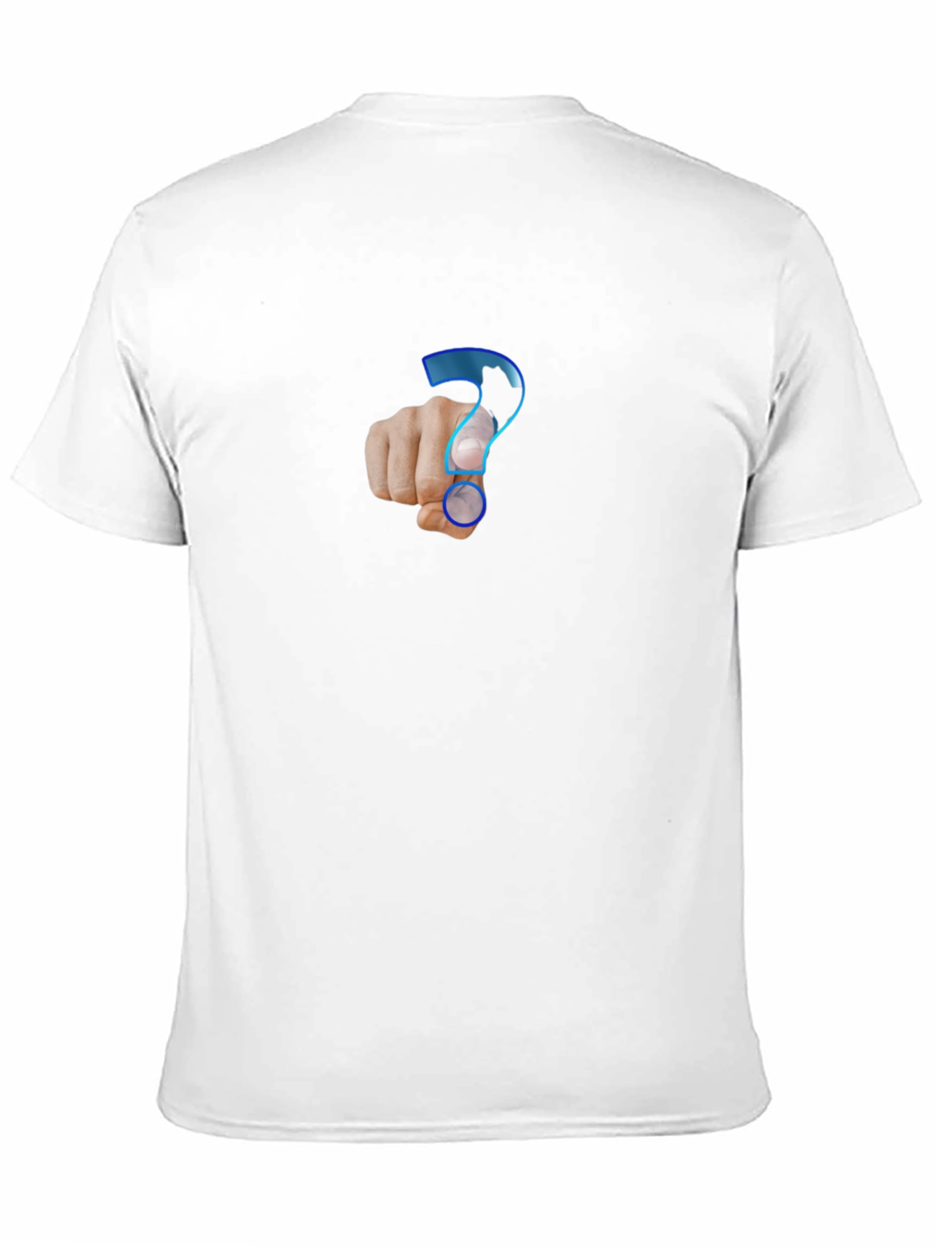 Mens Black T-Shirt - Question Mark Design