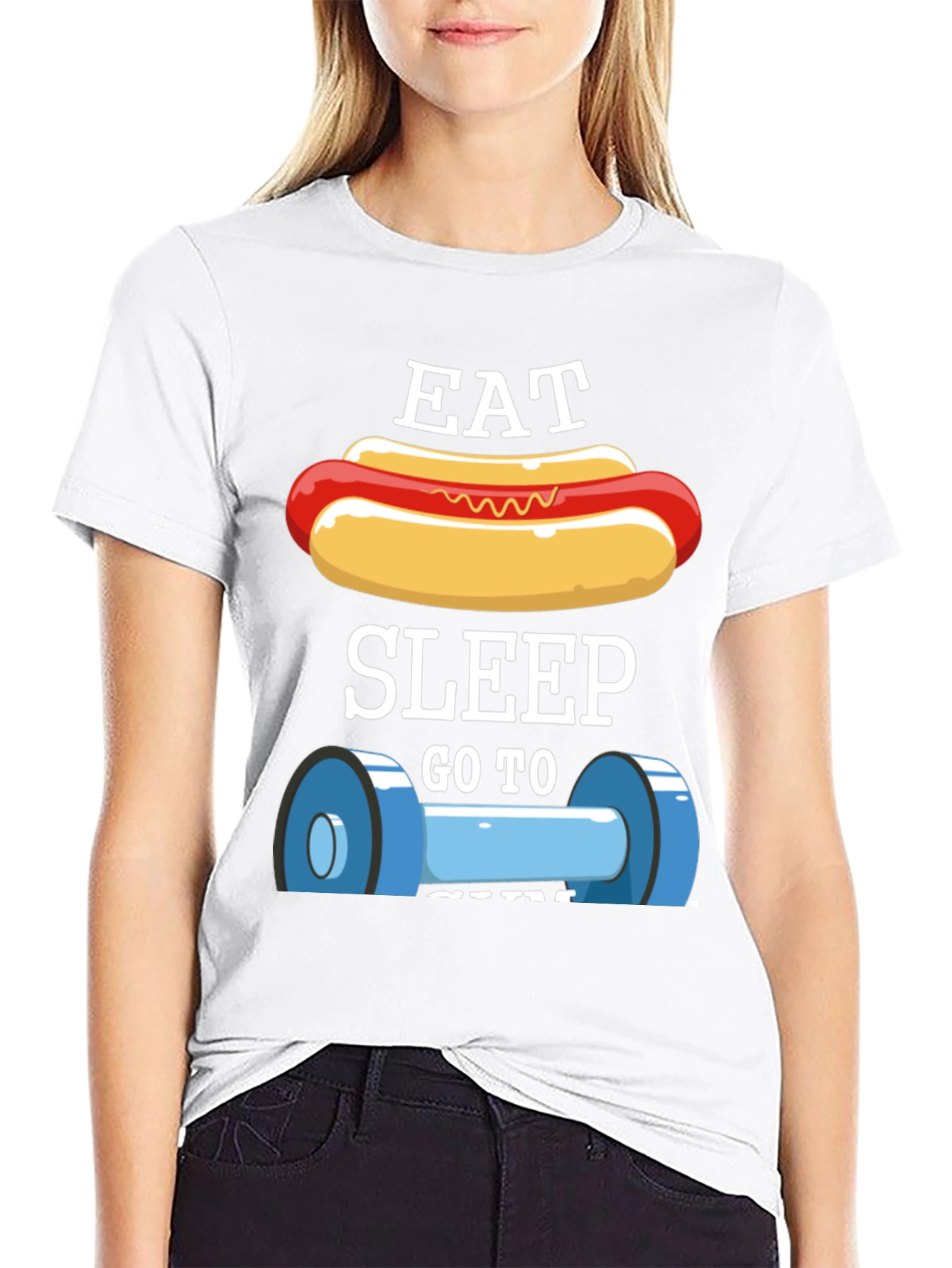 Eat Sleep Gym T-Shirt - Funny Workout Tee