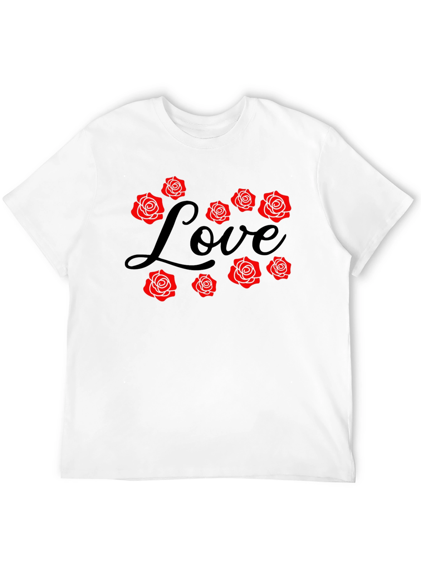 Love Rose Graphic Tee - Black Casual Shirt