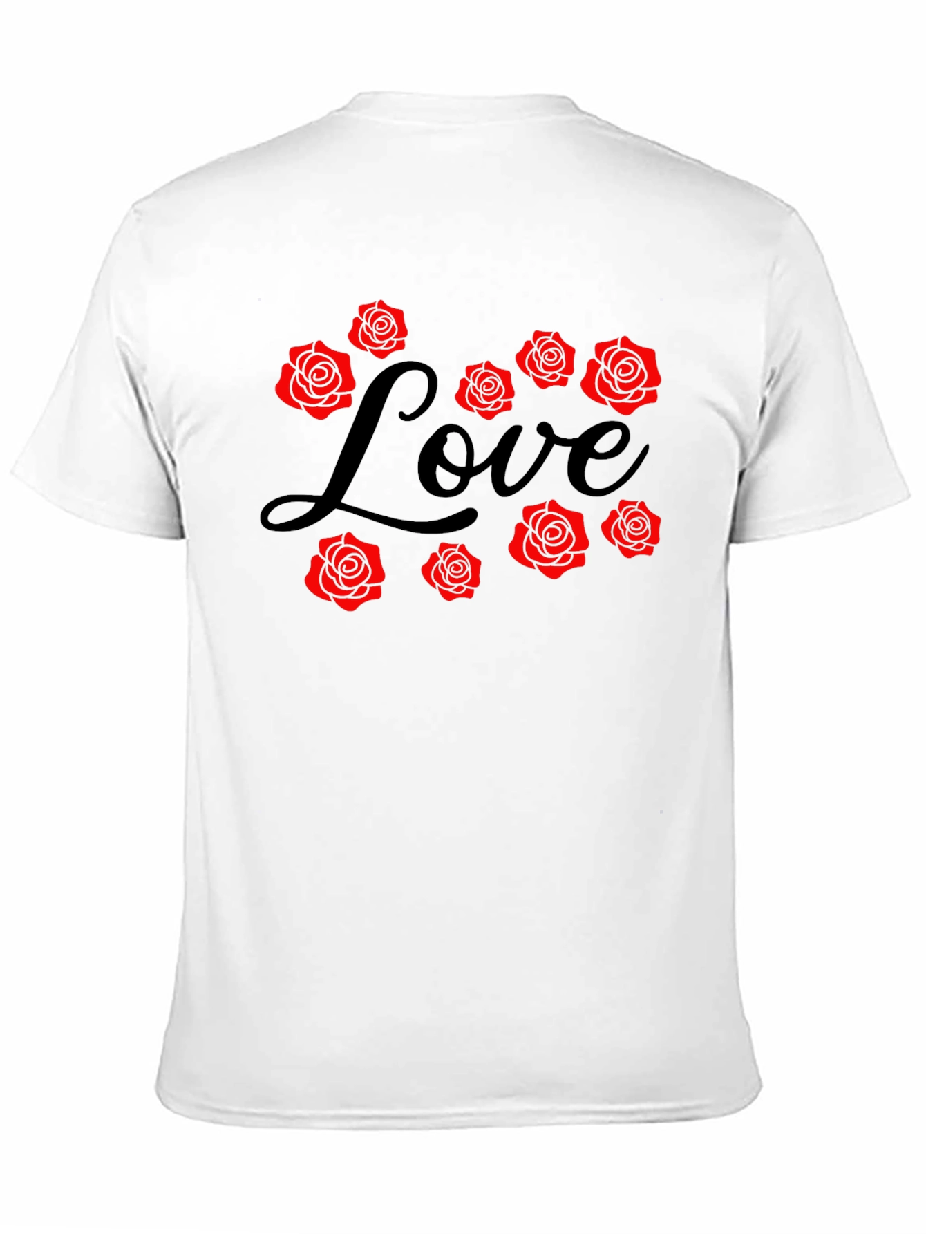Love Rose Graphic Tee - Black Casual Shirt