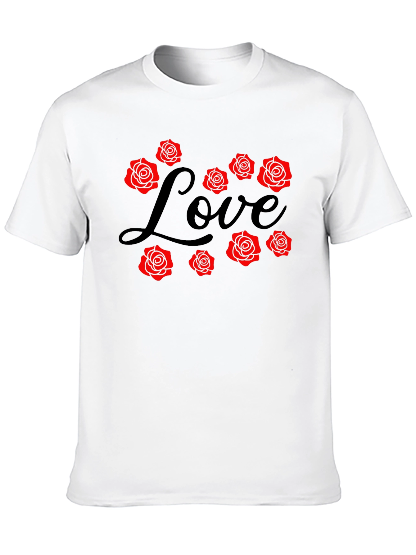 Love Rose Graphic Tee - Black Casual Shirt