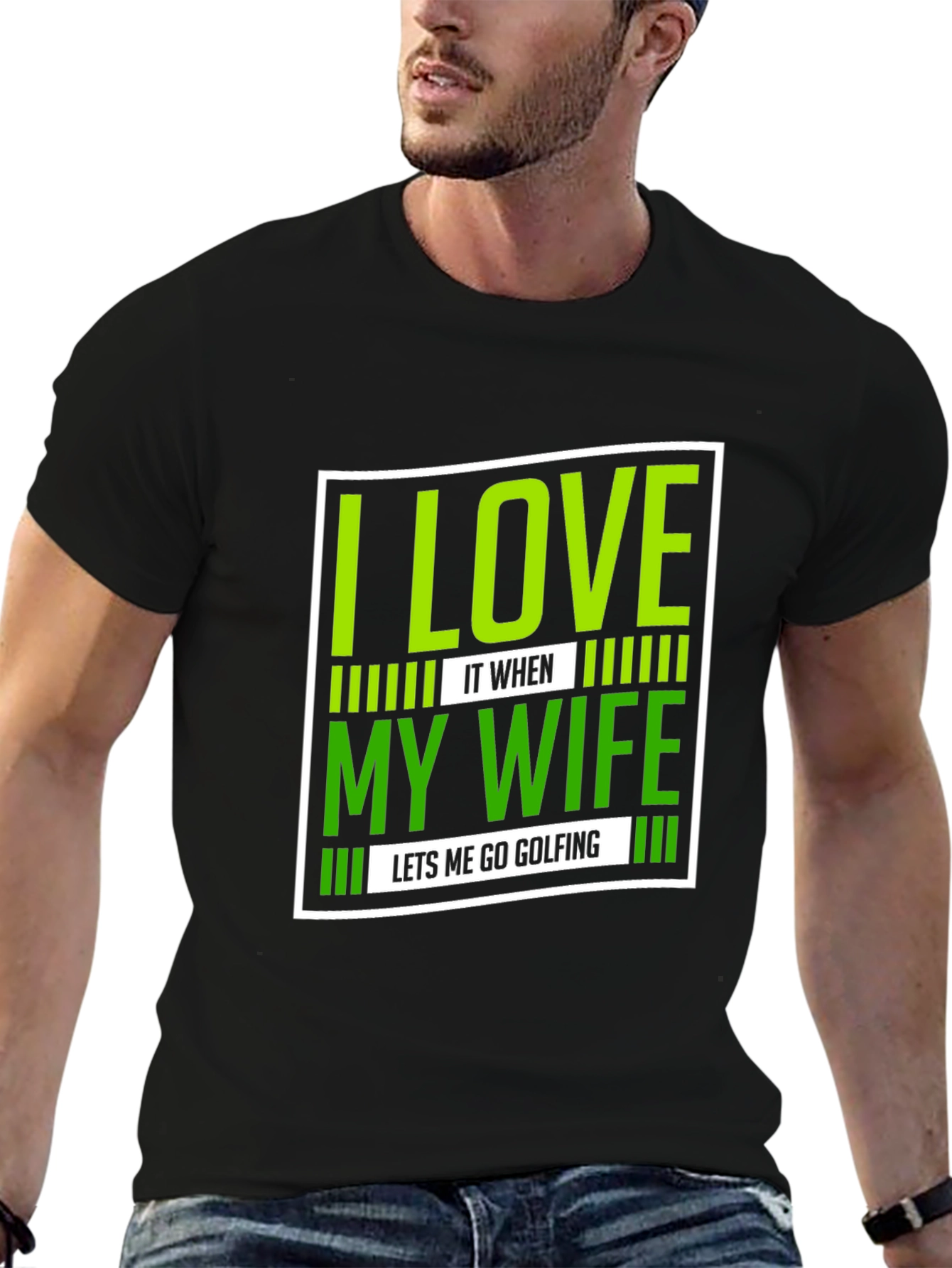 Funny Golfing T-Shirt - I Love My Wife
