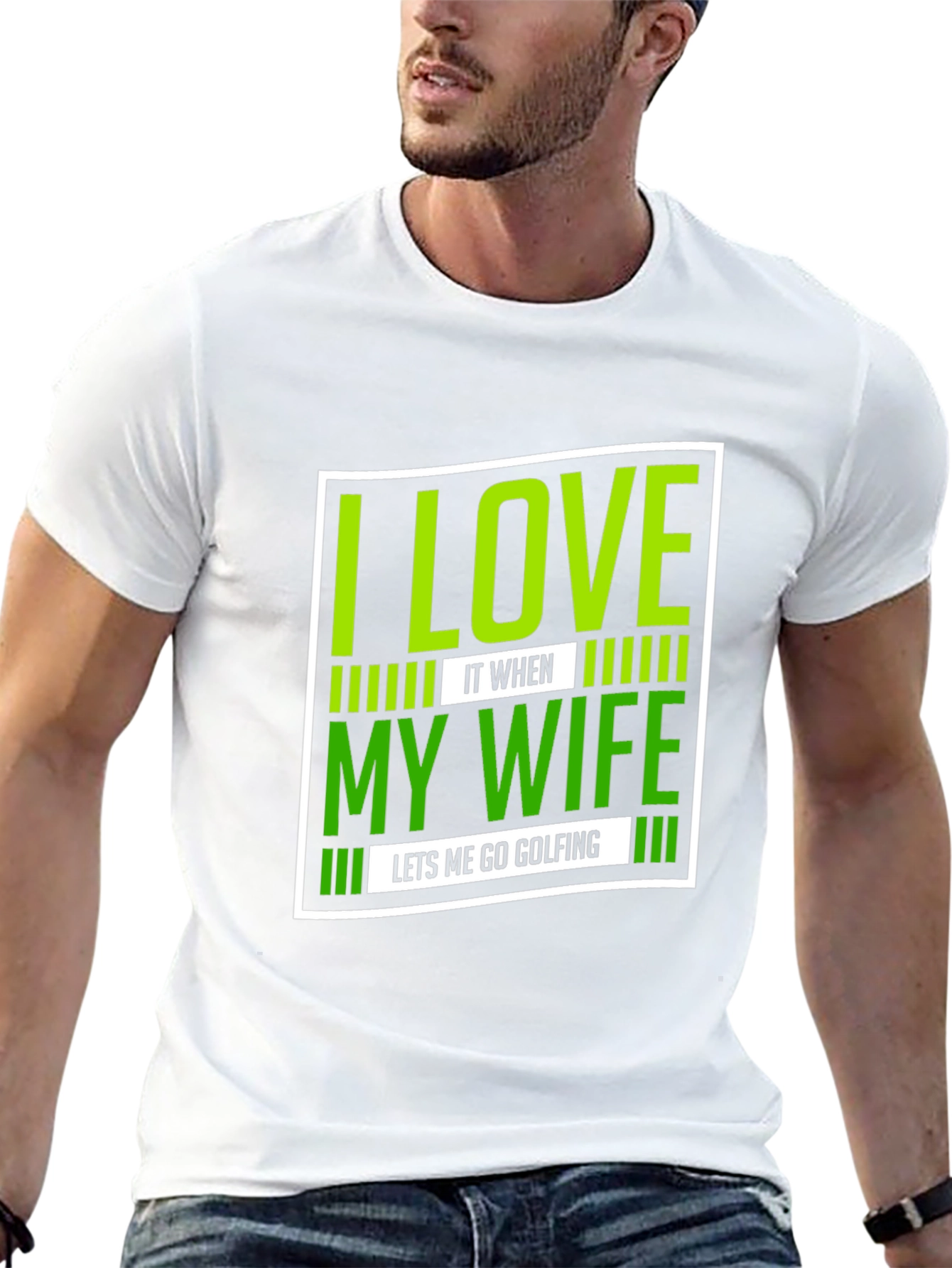 Funny Golfing T-Shirt - I Love My Wife