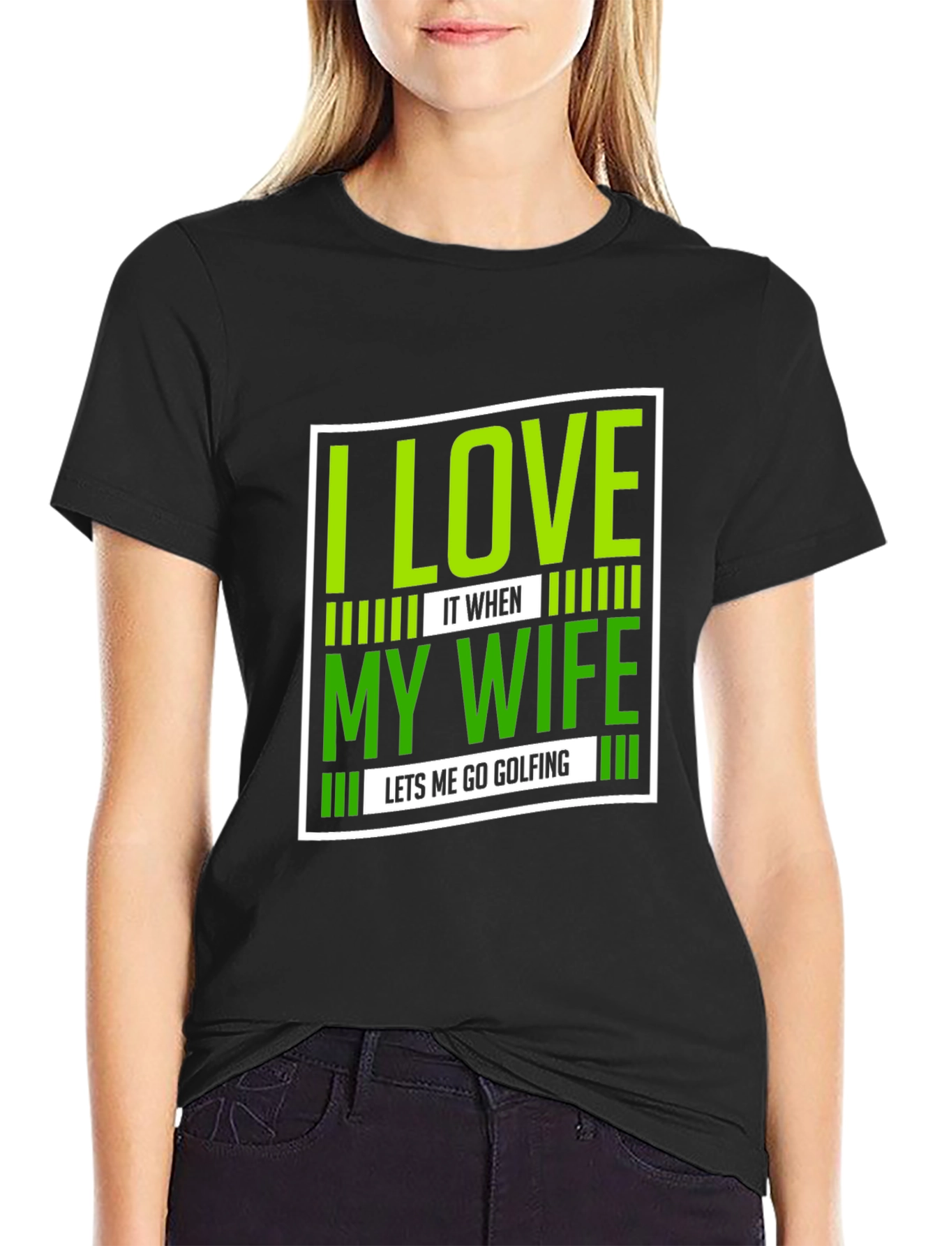 Funny Golfing T-Shirt - I Love My Wife