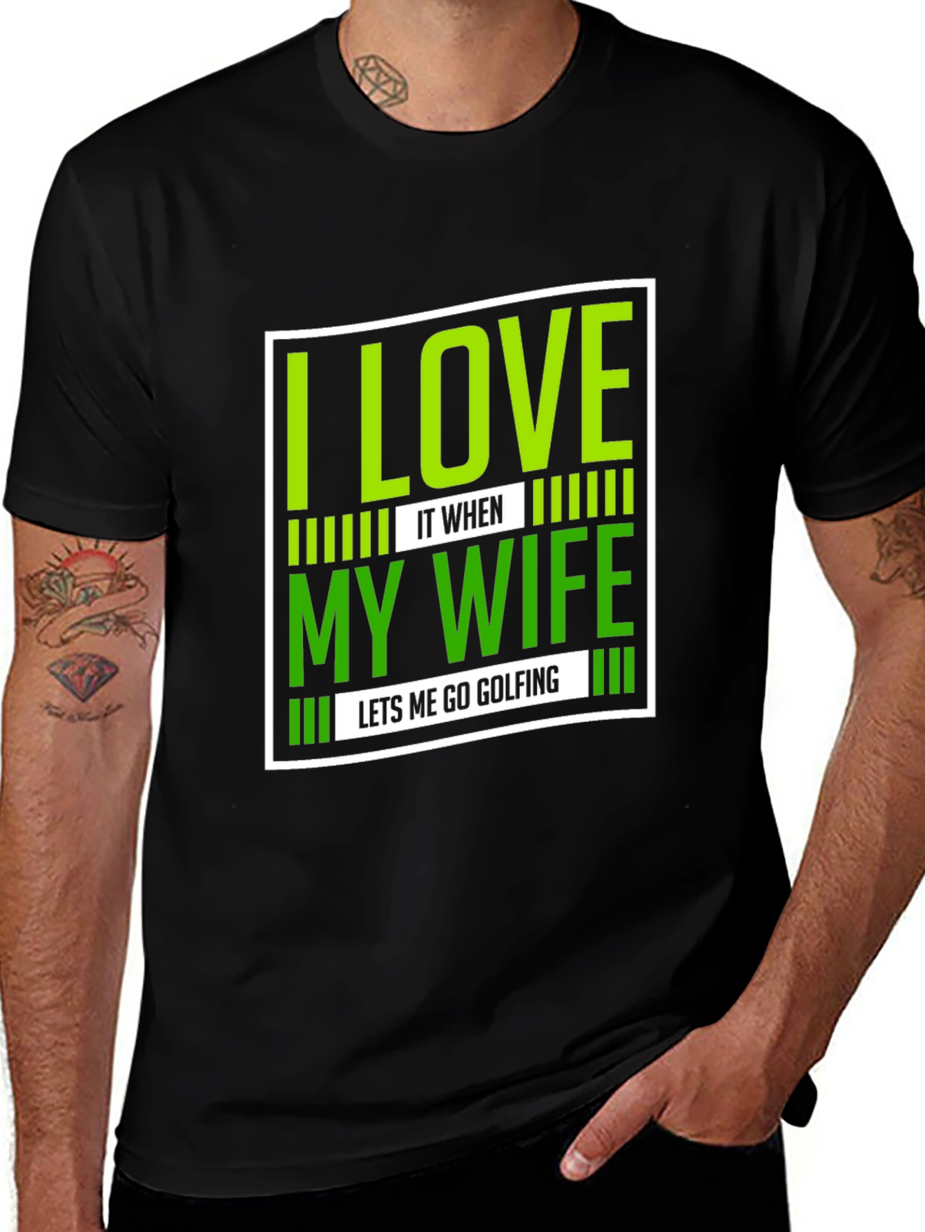 Funny Golfing T-Shirt - I Love My Wife