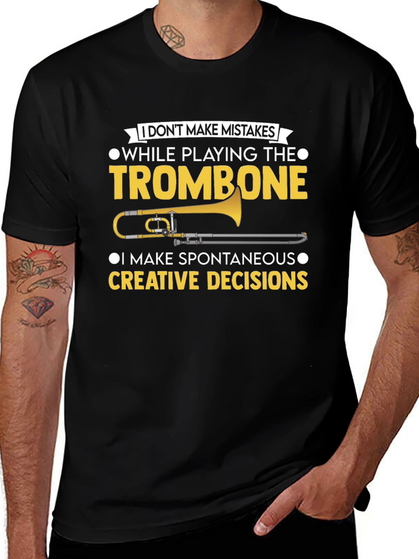 Trombone Player Funny Graphic T-Shirt