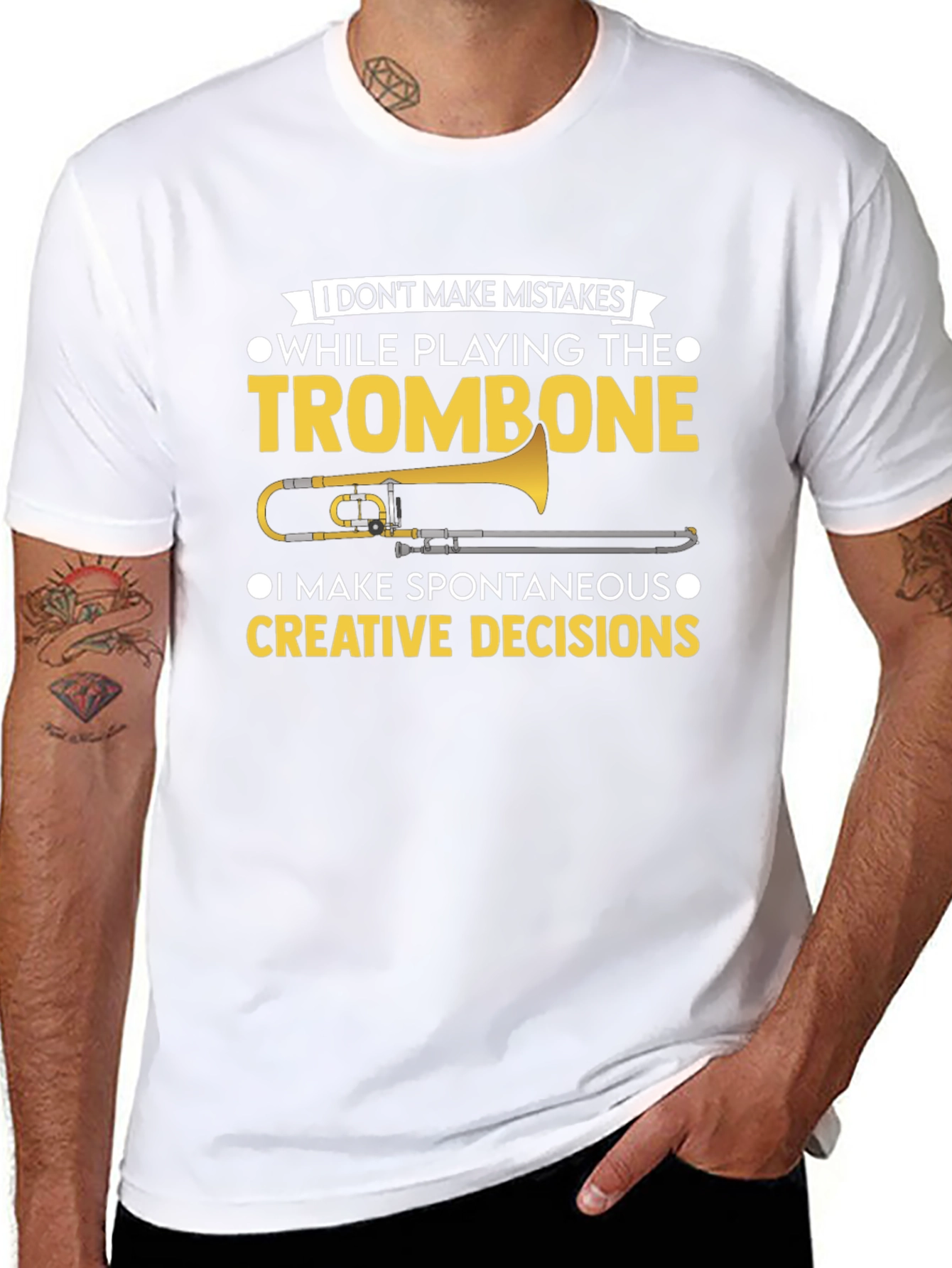 Trombone Player Funny Graphic T-Shirt