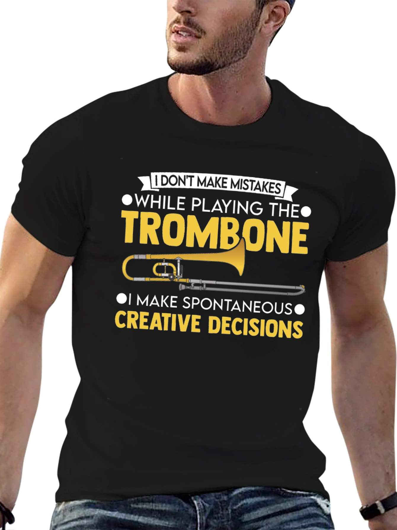 Trombone Player Funny Graphic T-Shirt
