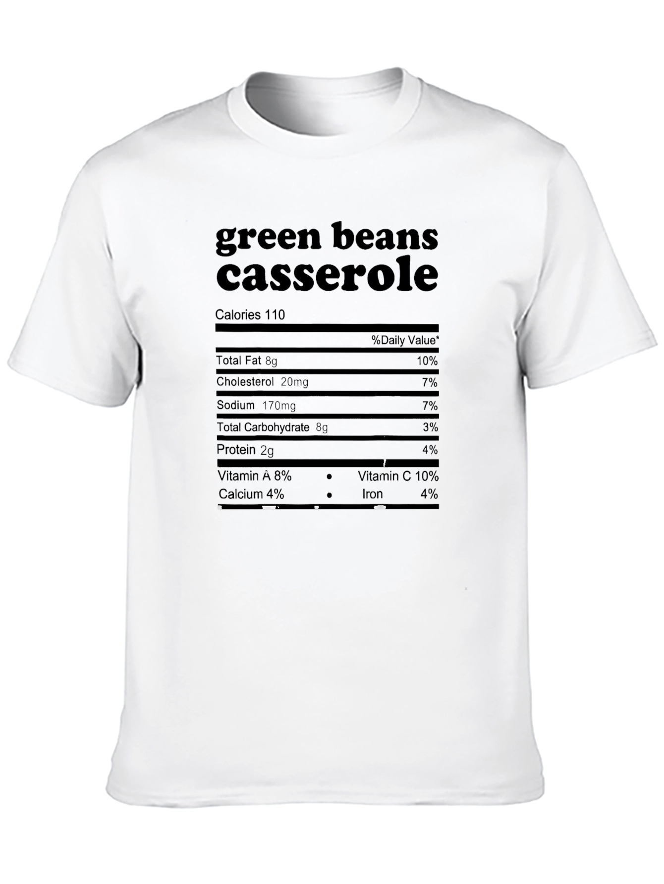 Green Bean Casserole Nutrition Facts Graphic Tee