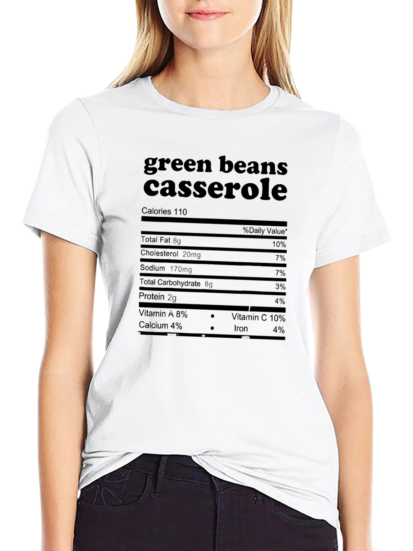 Green Bean Casserole Nutrition Facts Graphic Tee