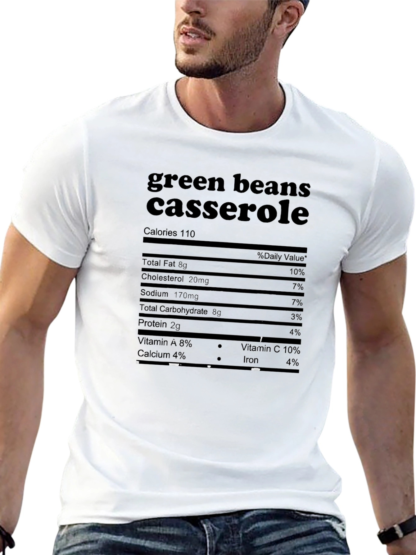Green Bean Casserole Nutrition Facts Graphic Tee