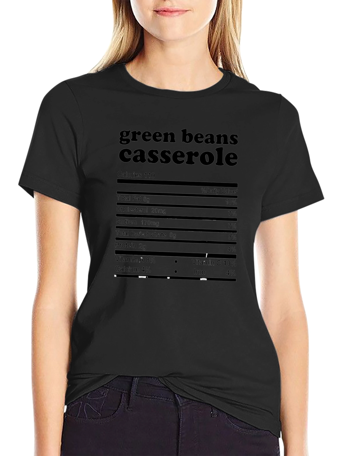 Green Bean Casserole Nutrition Facts Graphic Tee