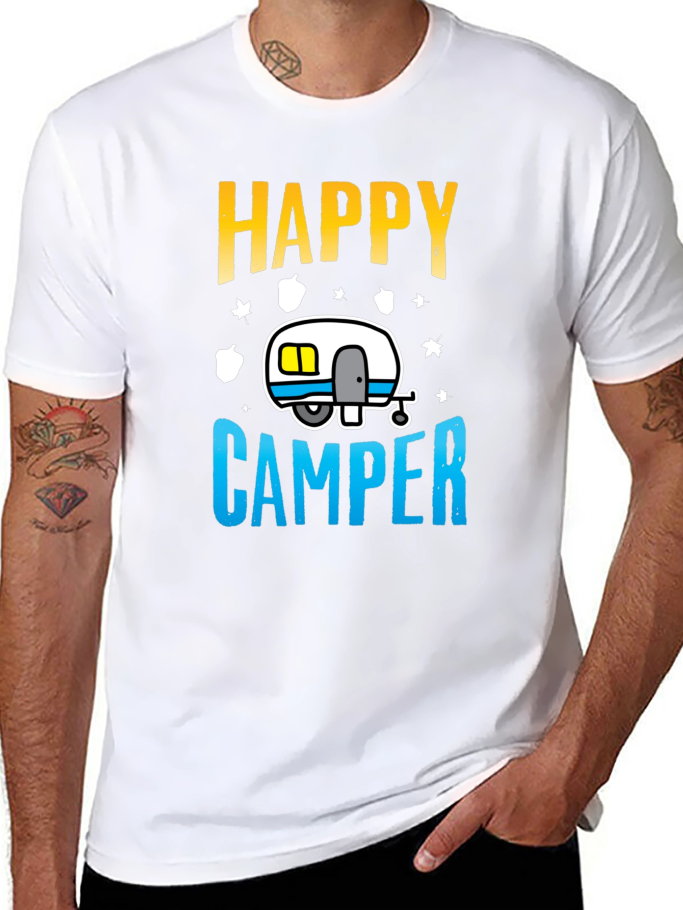 Happy Camper Graphic Tee - Camping Adventure Shirt