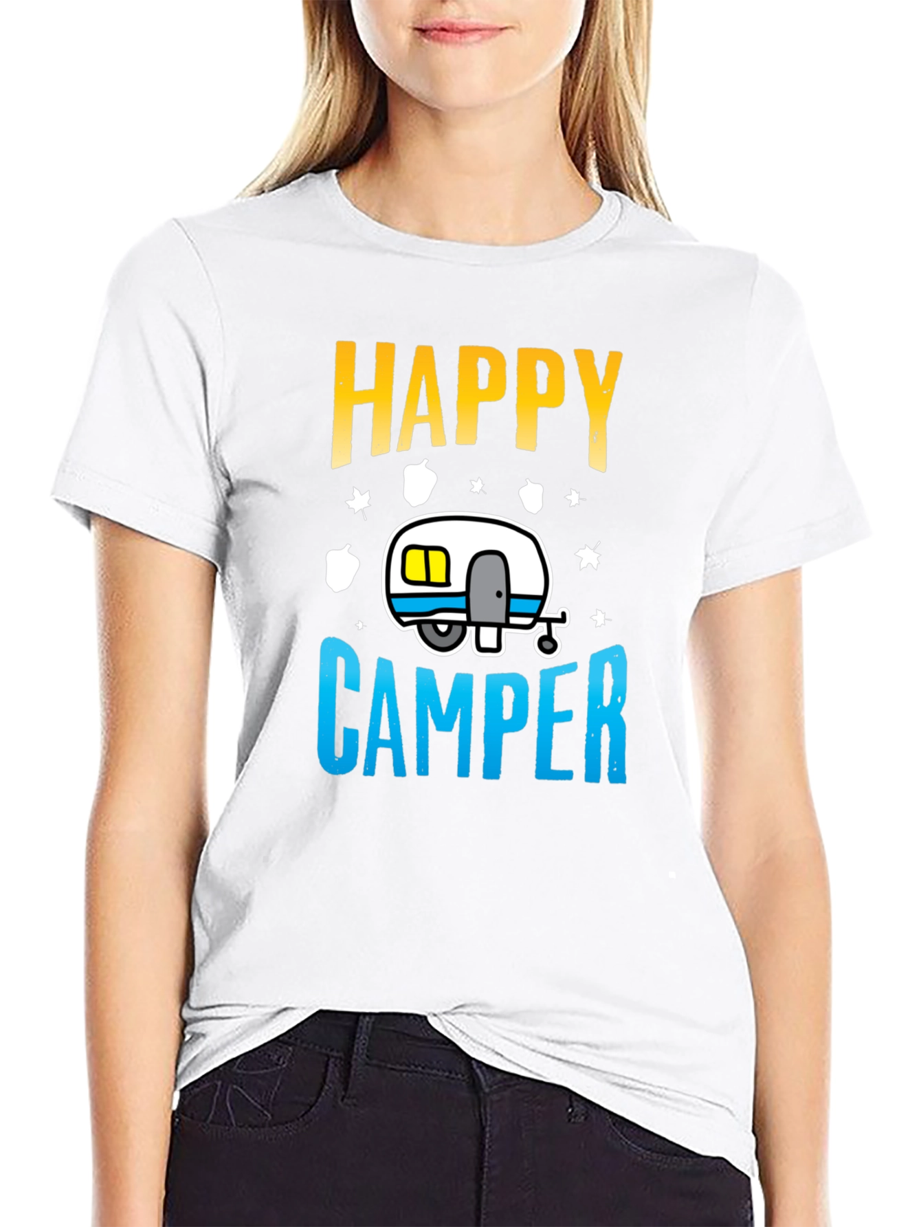 Happy Camper Graphic Tee - Camping Adventure Shirt