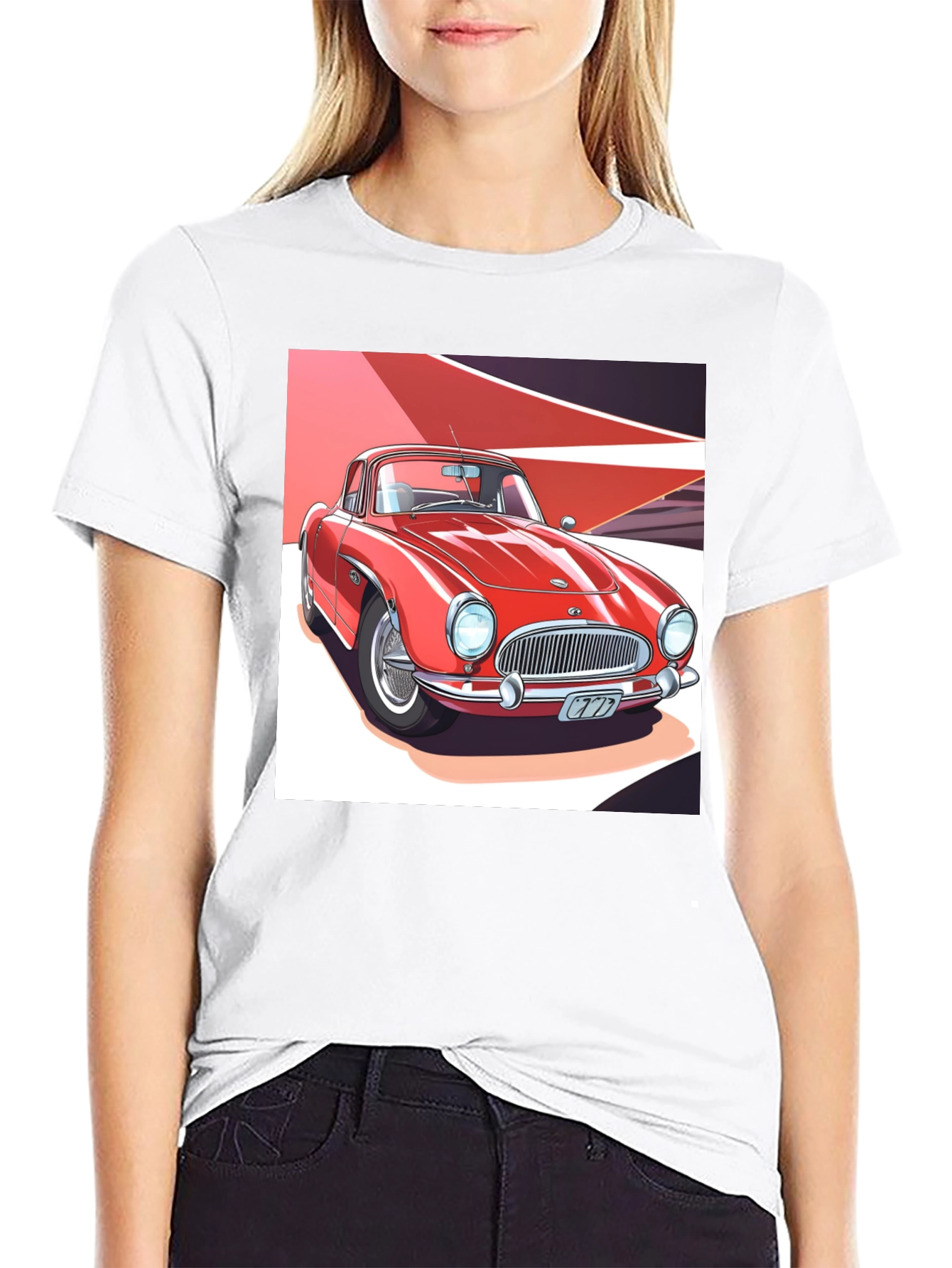 Classic Car Graphic Black T-Shirt
