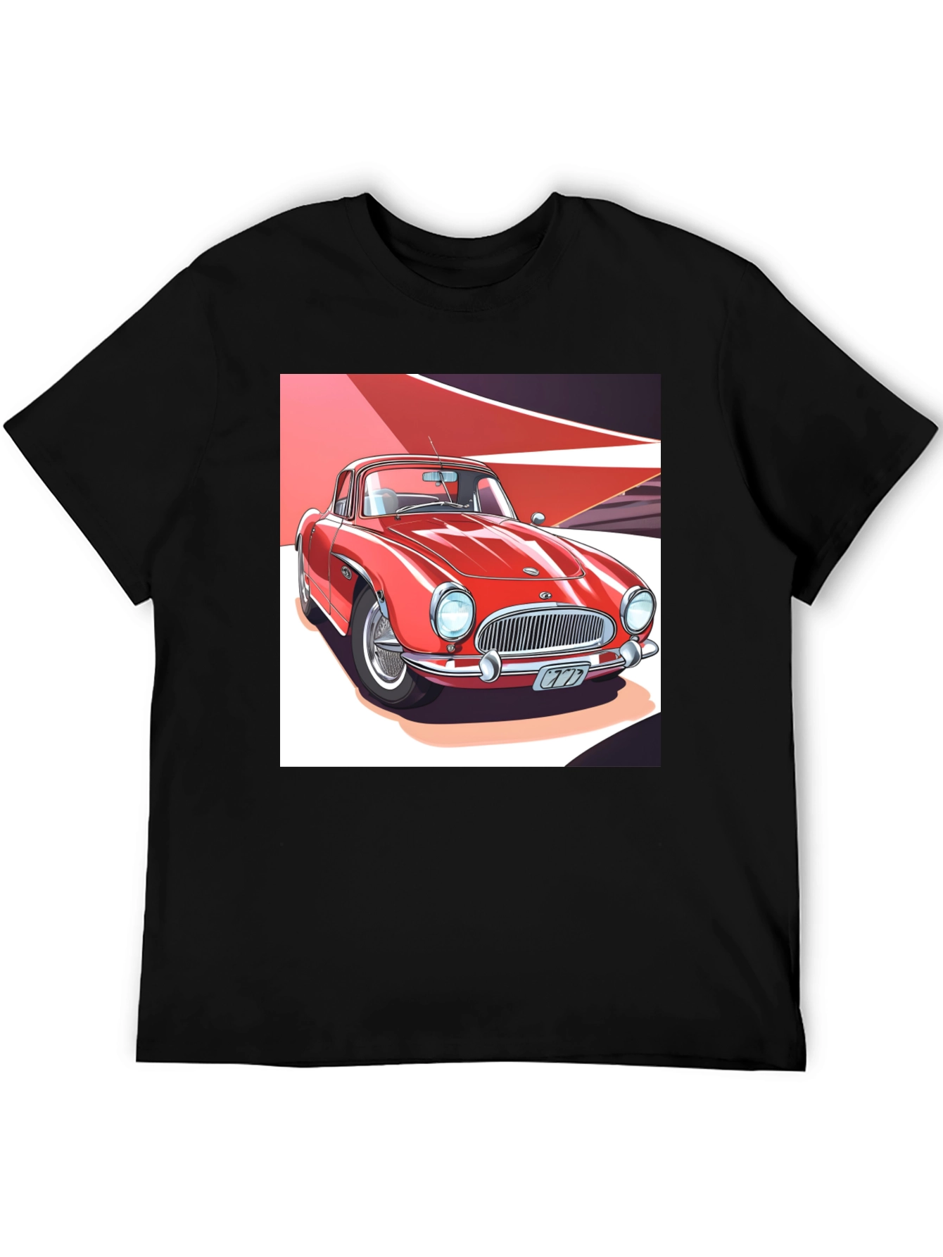 Classic Car Graphic Black T-Shirt