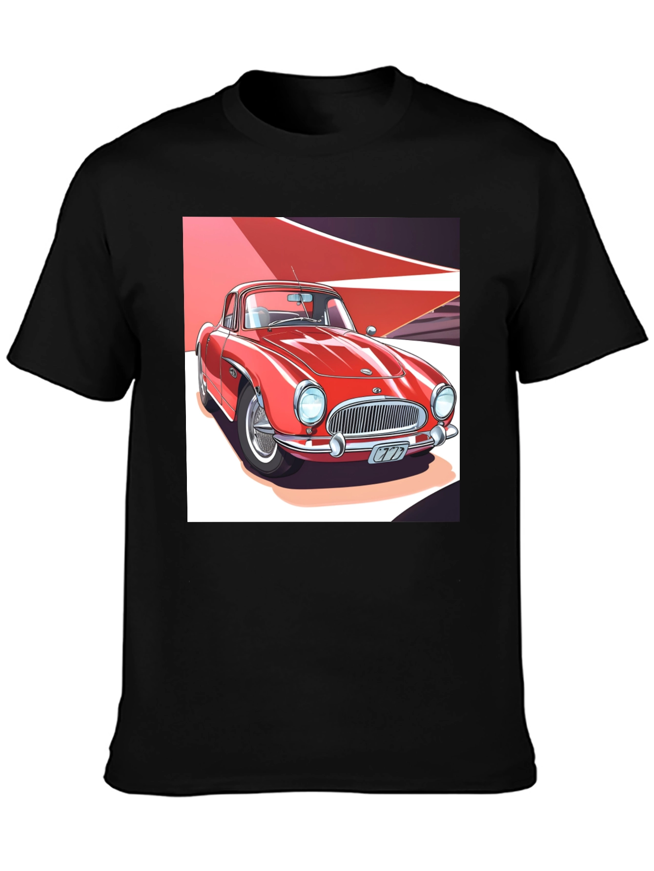 Classic Car Graphic Black T-Shirt