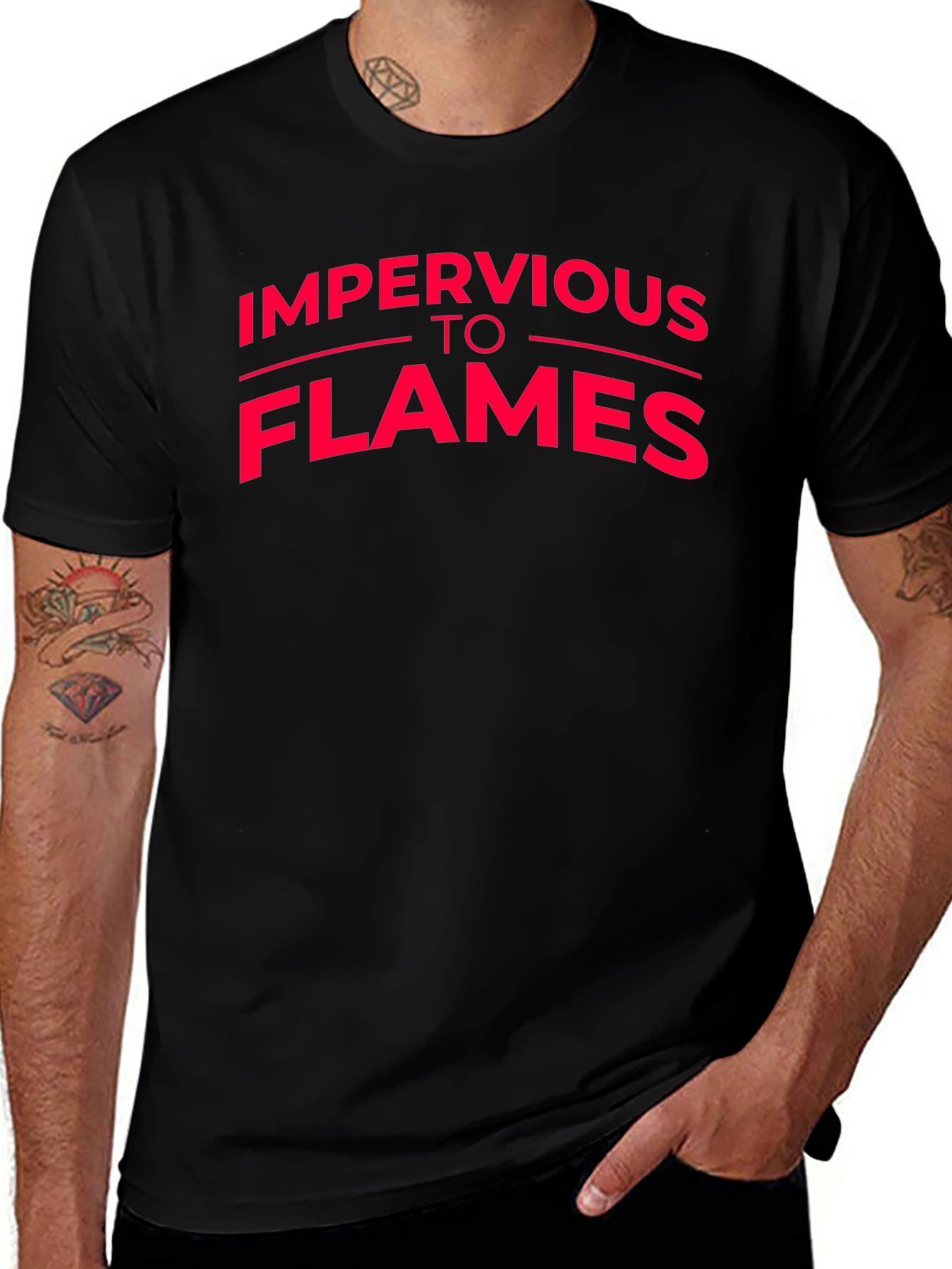 Impervious To Flames Graphic T-Shirt - Black