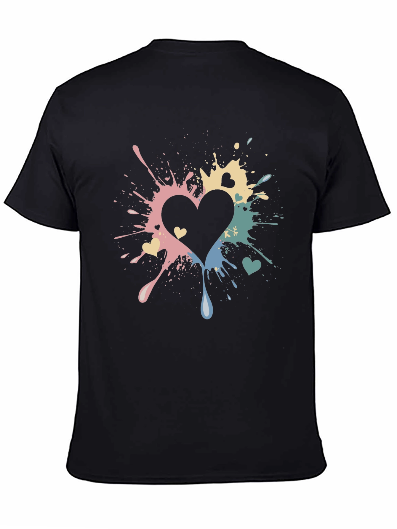 Heart Splatter Graphic T-Shirt