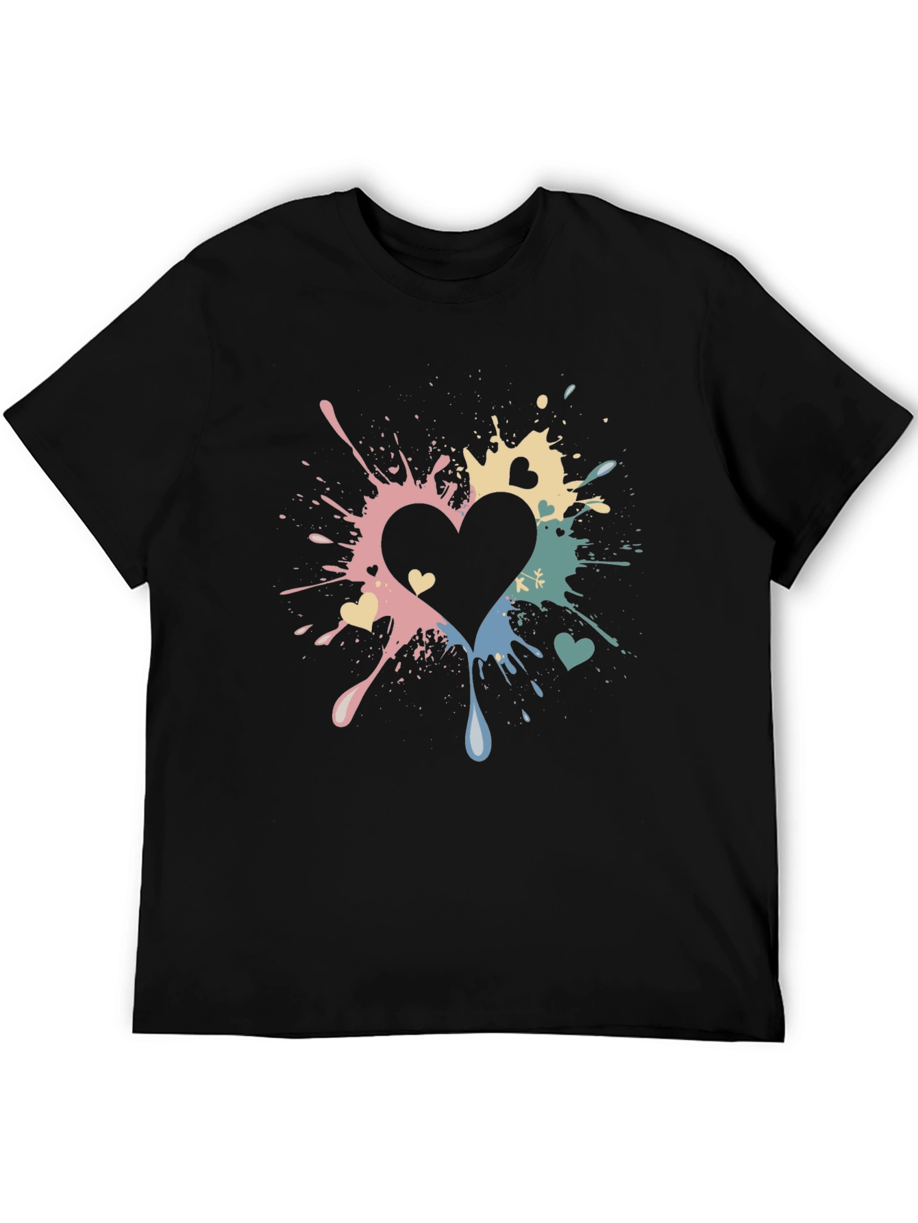 Heart Splatter Graphic T-Shirt