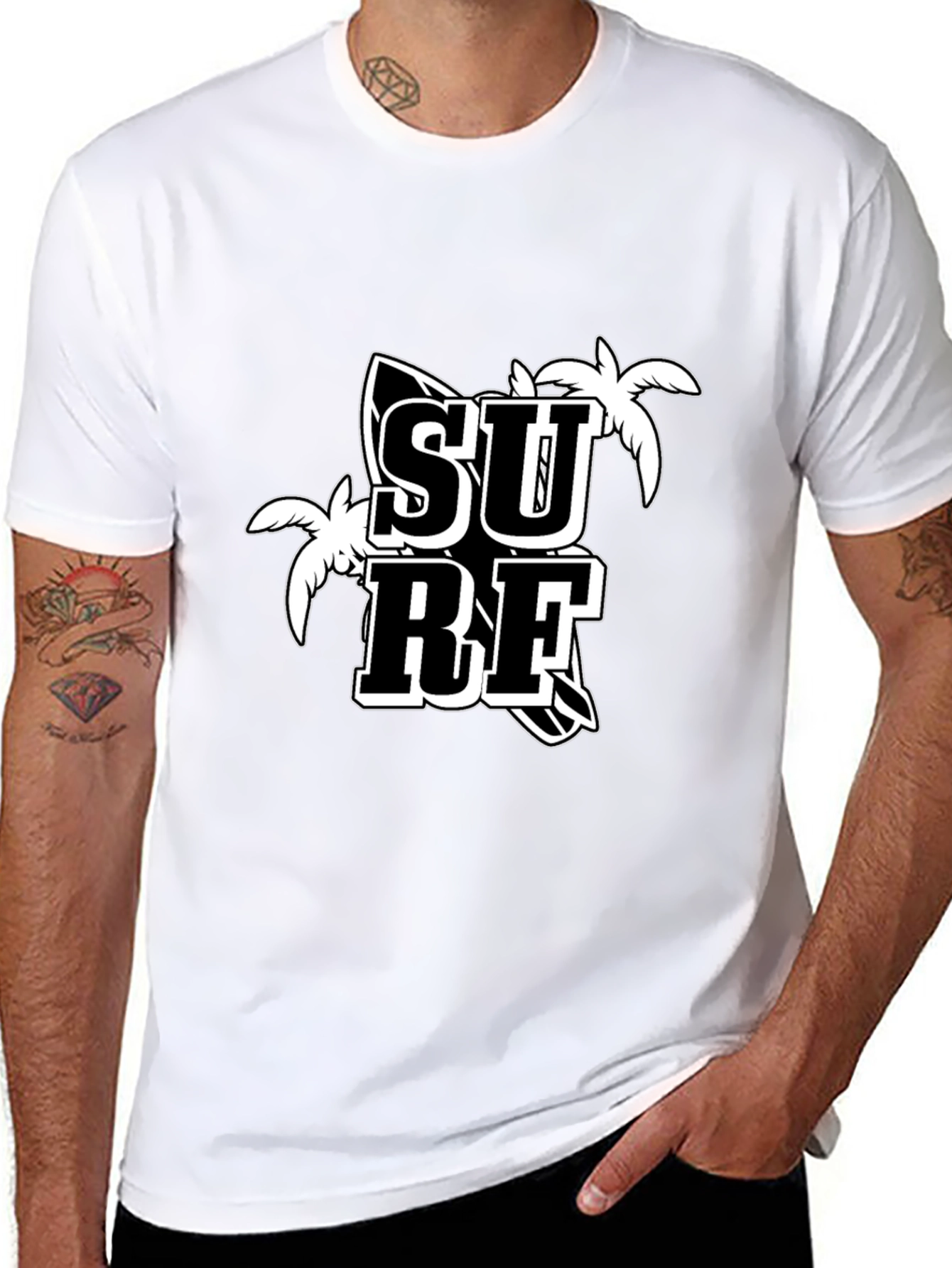 Surf Graphic T-Shirt - Black
