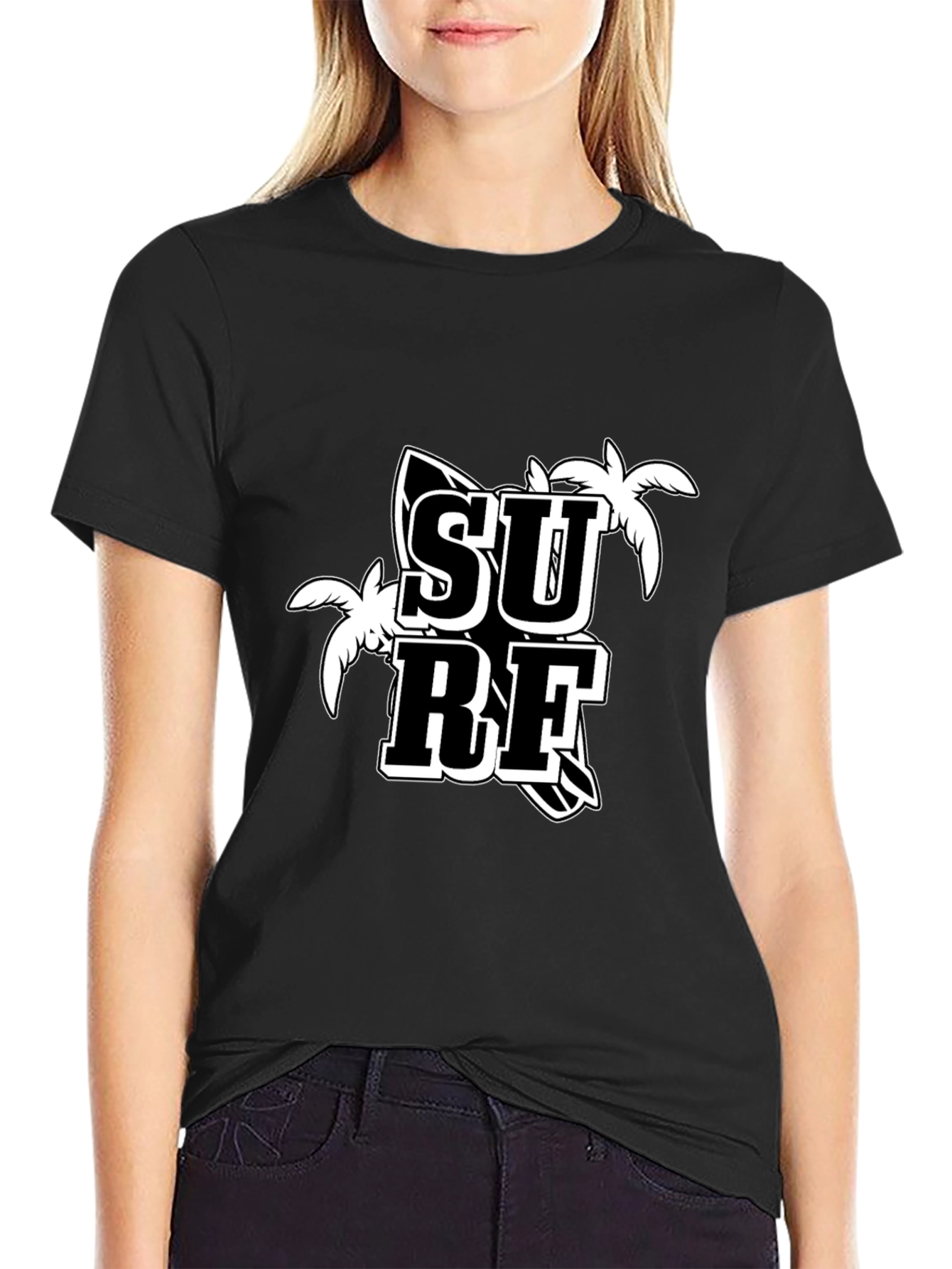 Surf Graphic T-Shirt - Black