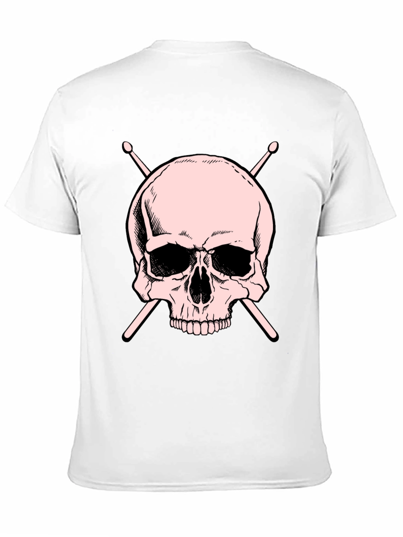 Skull and Drumsticks Graphic T-Shirt