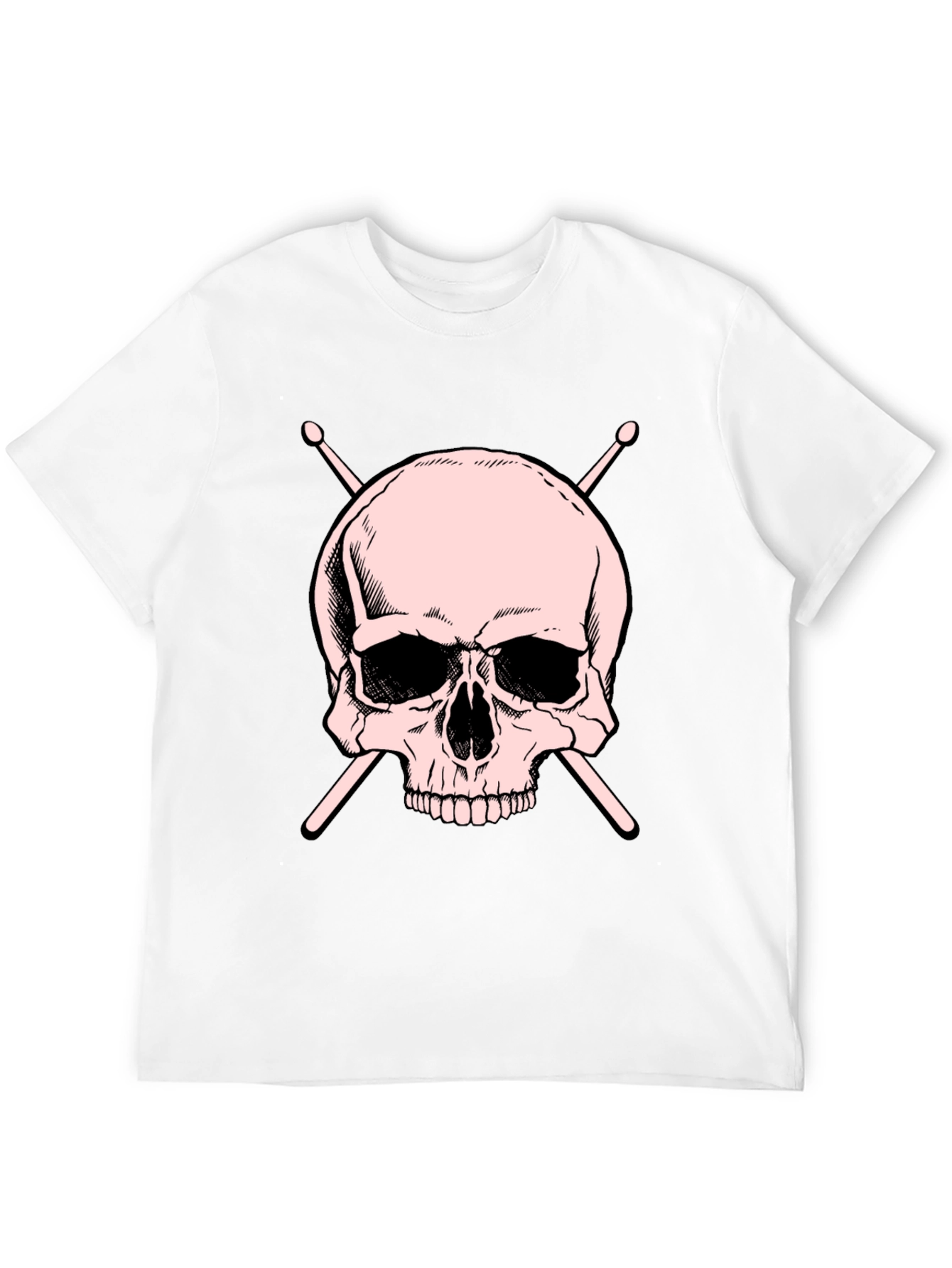 Skull and Drumsticks Graphic T-Shirt