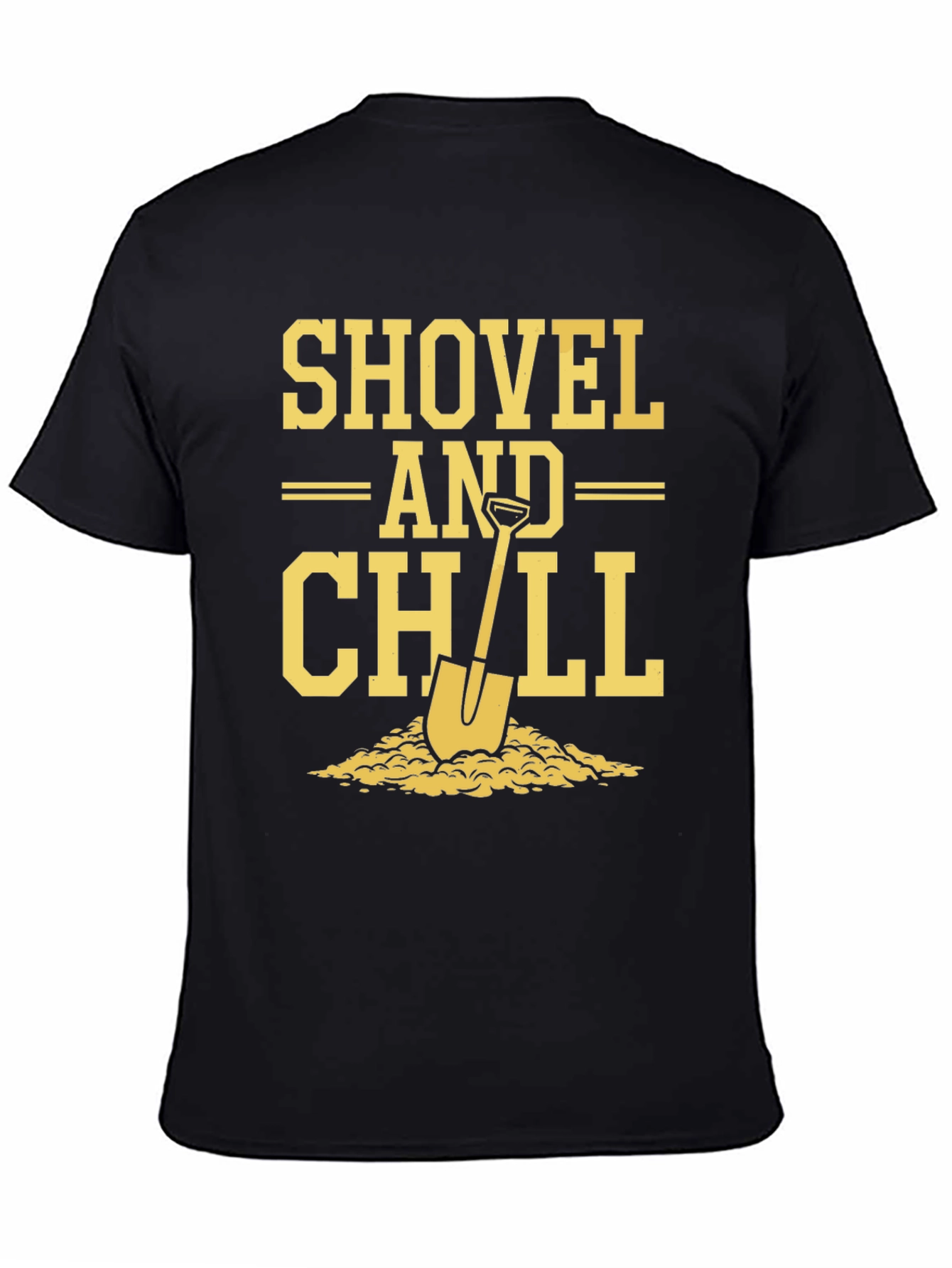 Shovel and Chill Graphic Tee - Black Cotton Blend