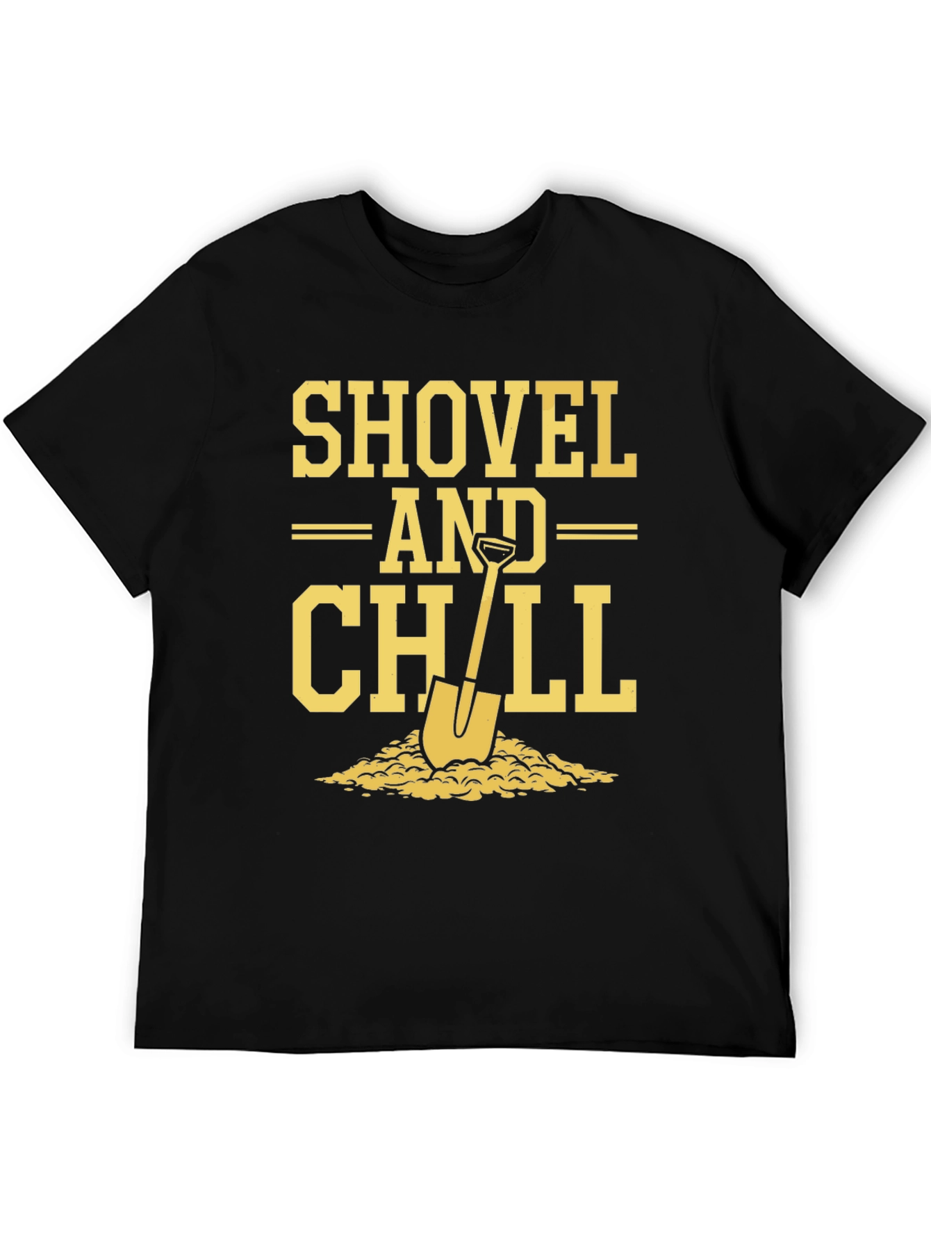 Shovel and Chill Graphic Tee - Black Cotton Blend