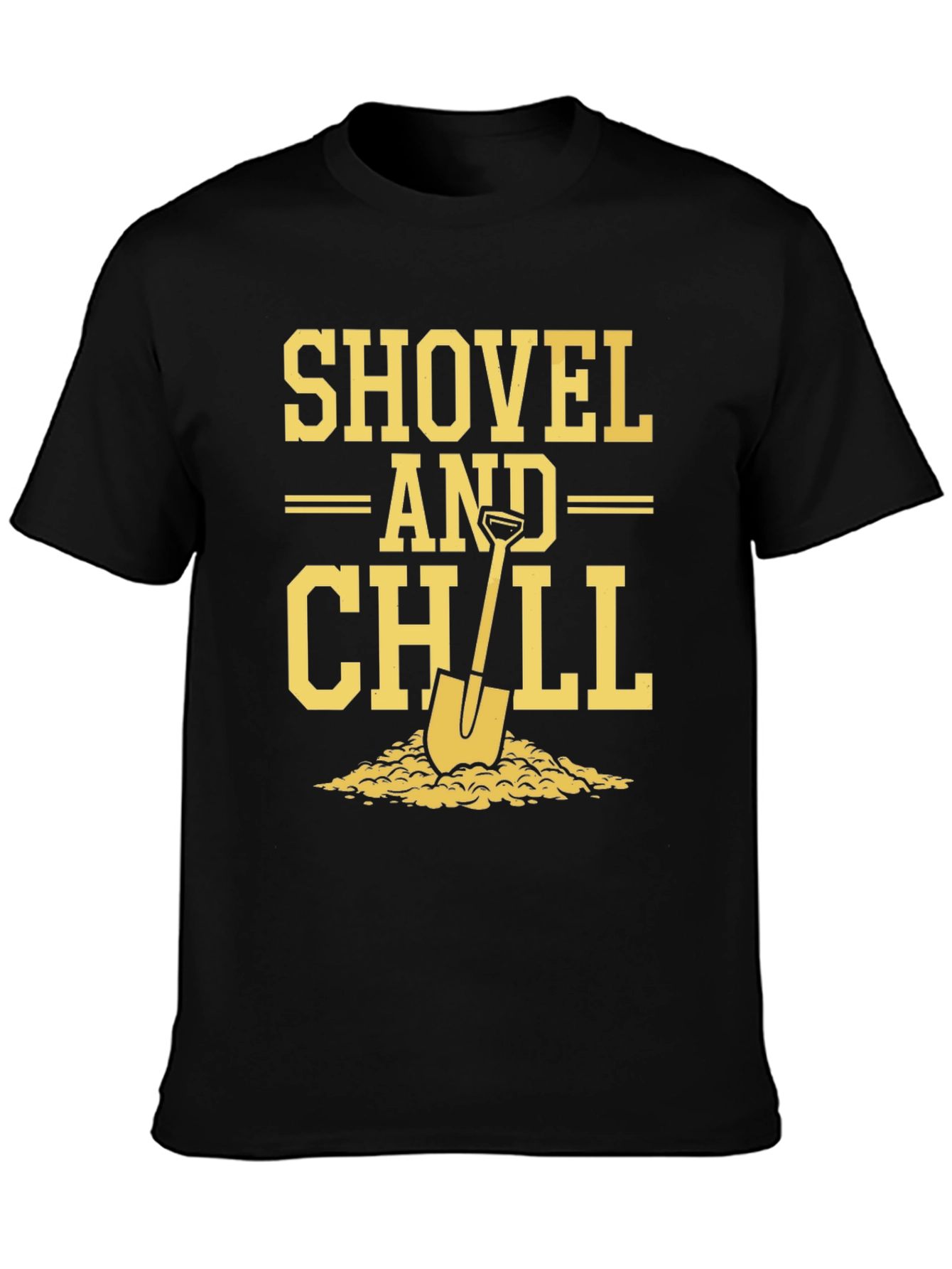 Shovel and Chill Graphic Tee - Black Cotton Blend