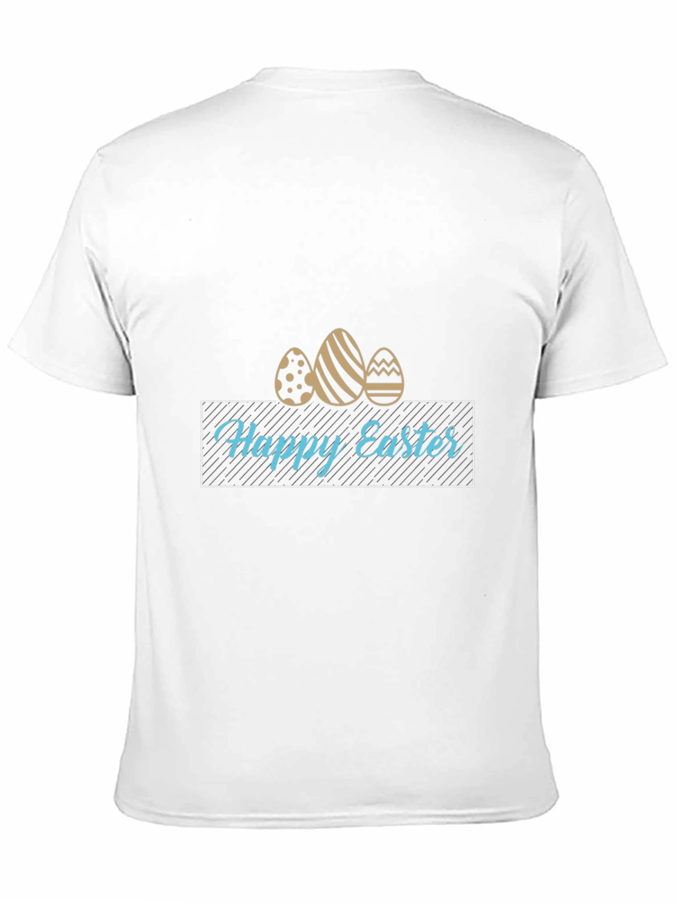 Happy Easter Egg Graphic T-Shirt - Black