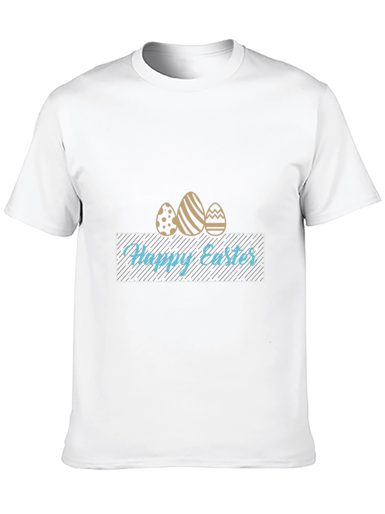 Happy Easter Egg Graphic T-Shirt - Black