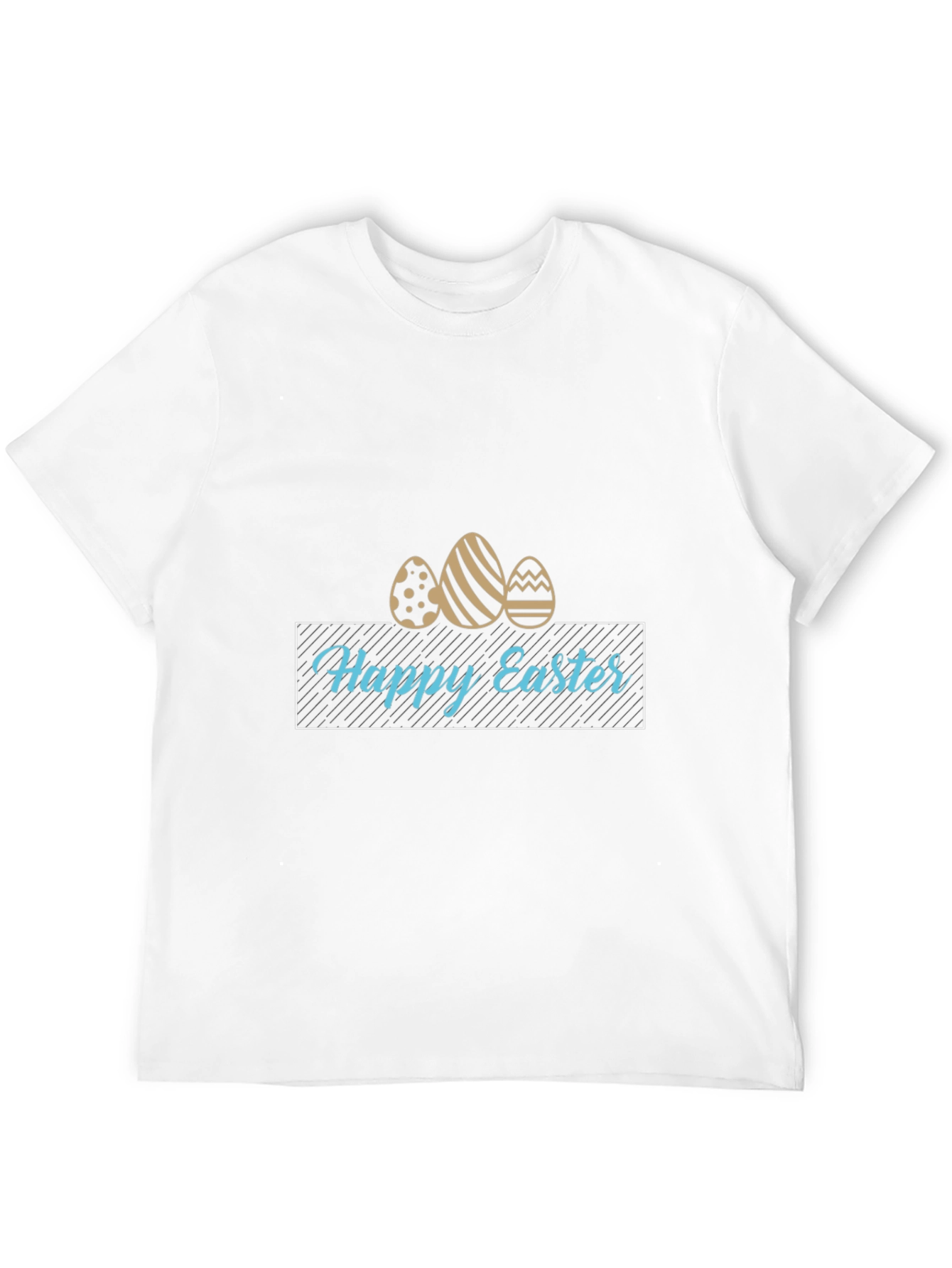 Happy Easter Egg Graphic T-Shirt - Black
